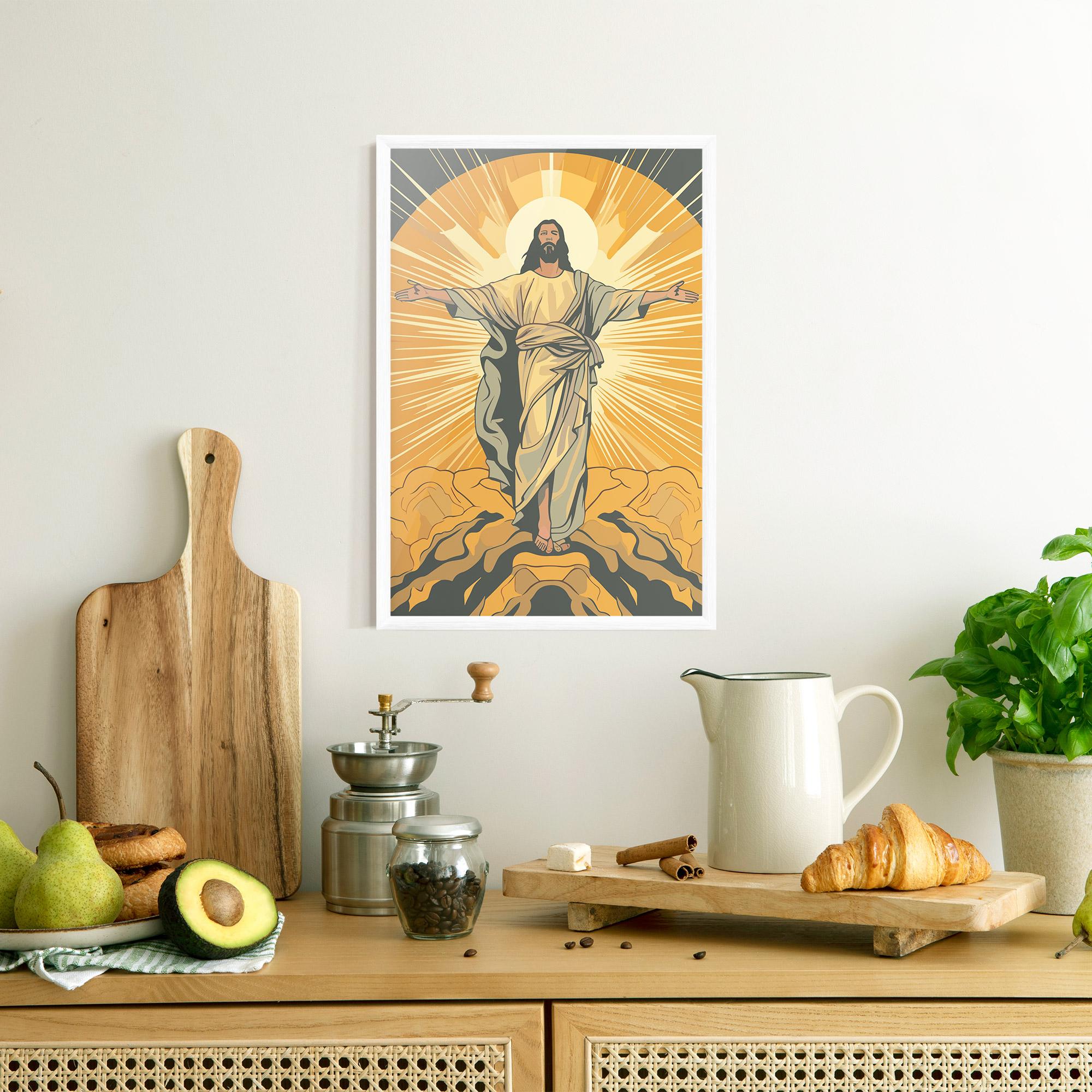 Plakat w Ramie Sunset Jesus mockup 8