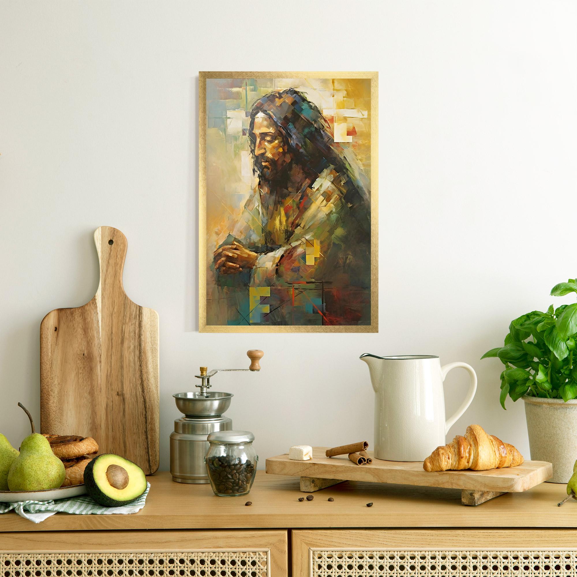 Plakat w Ramie Christ Painting Art mockup 8
