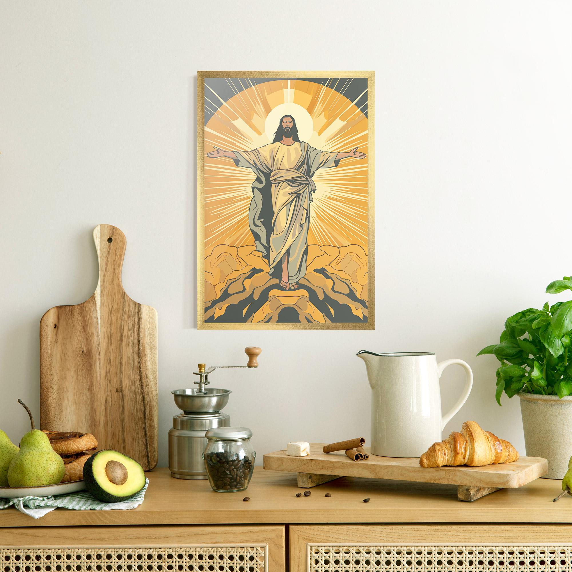 Plakat w Ramie Sunset Jesus mockup 8