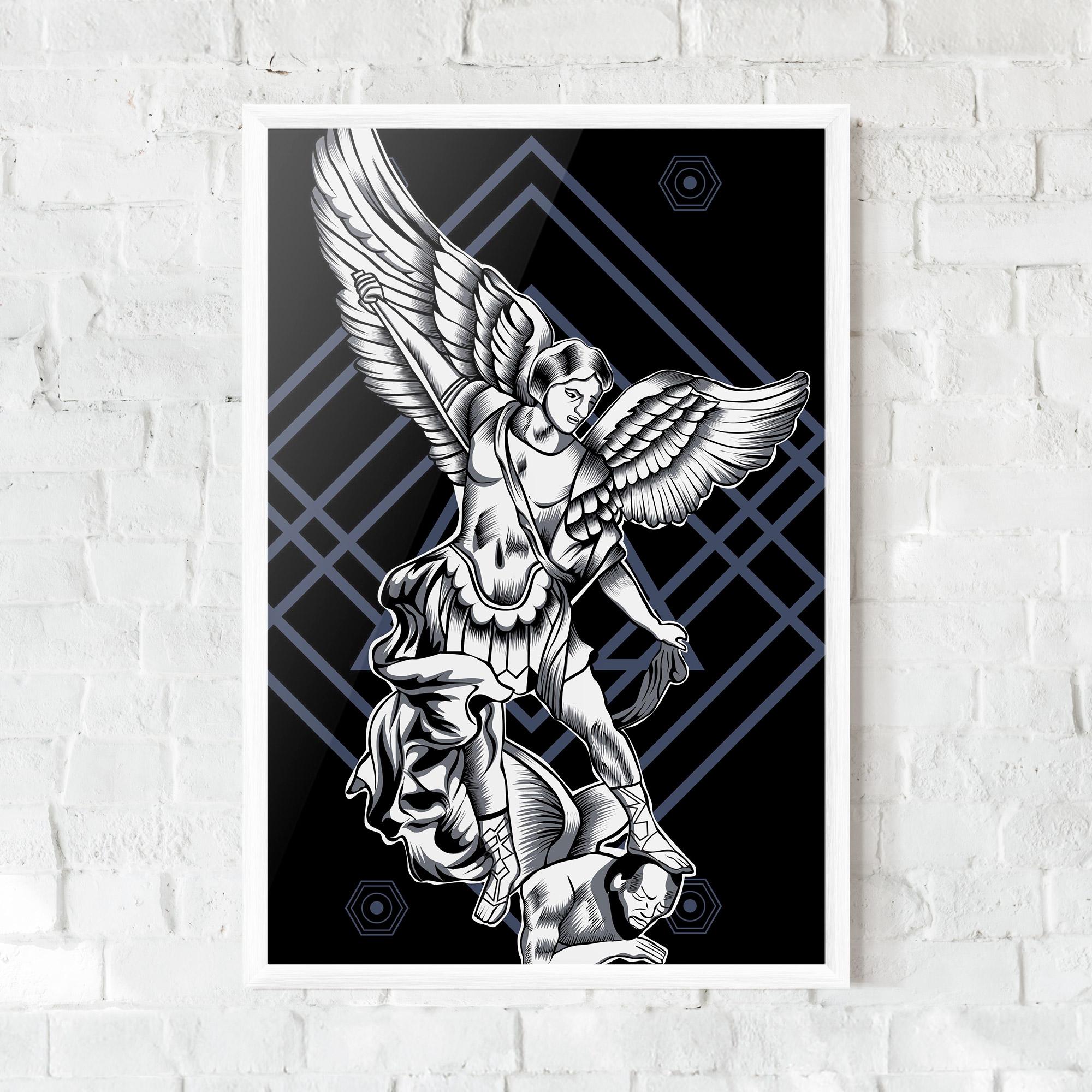 Plakat w Ramie Angel Fights mockup 0