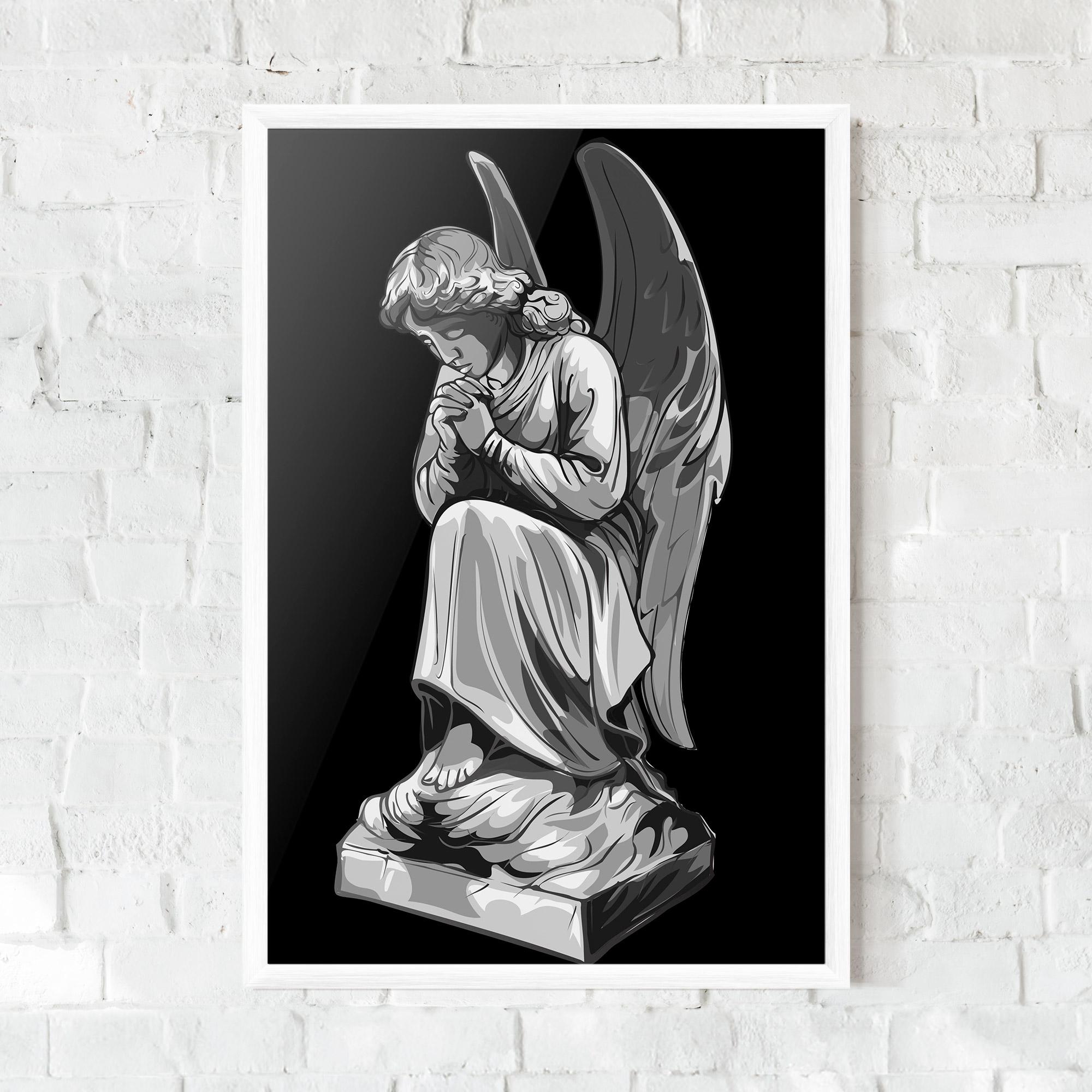 Plakat w Ramie Angel Pray mockup 0