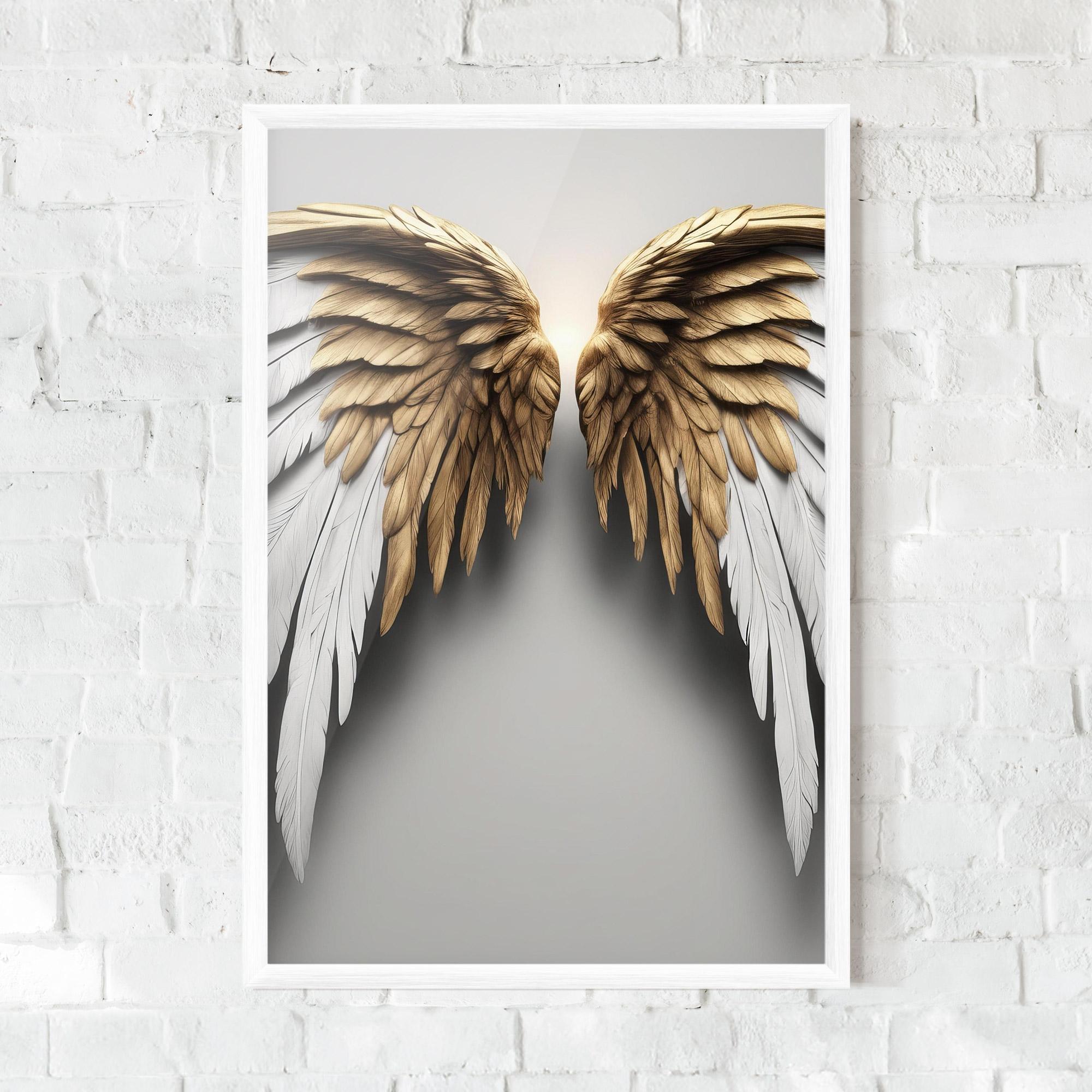 Plakat w Ramie Realistic Angel Wings mockup 0