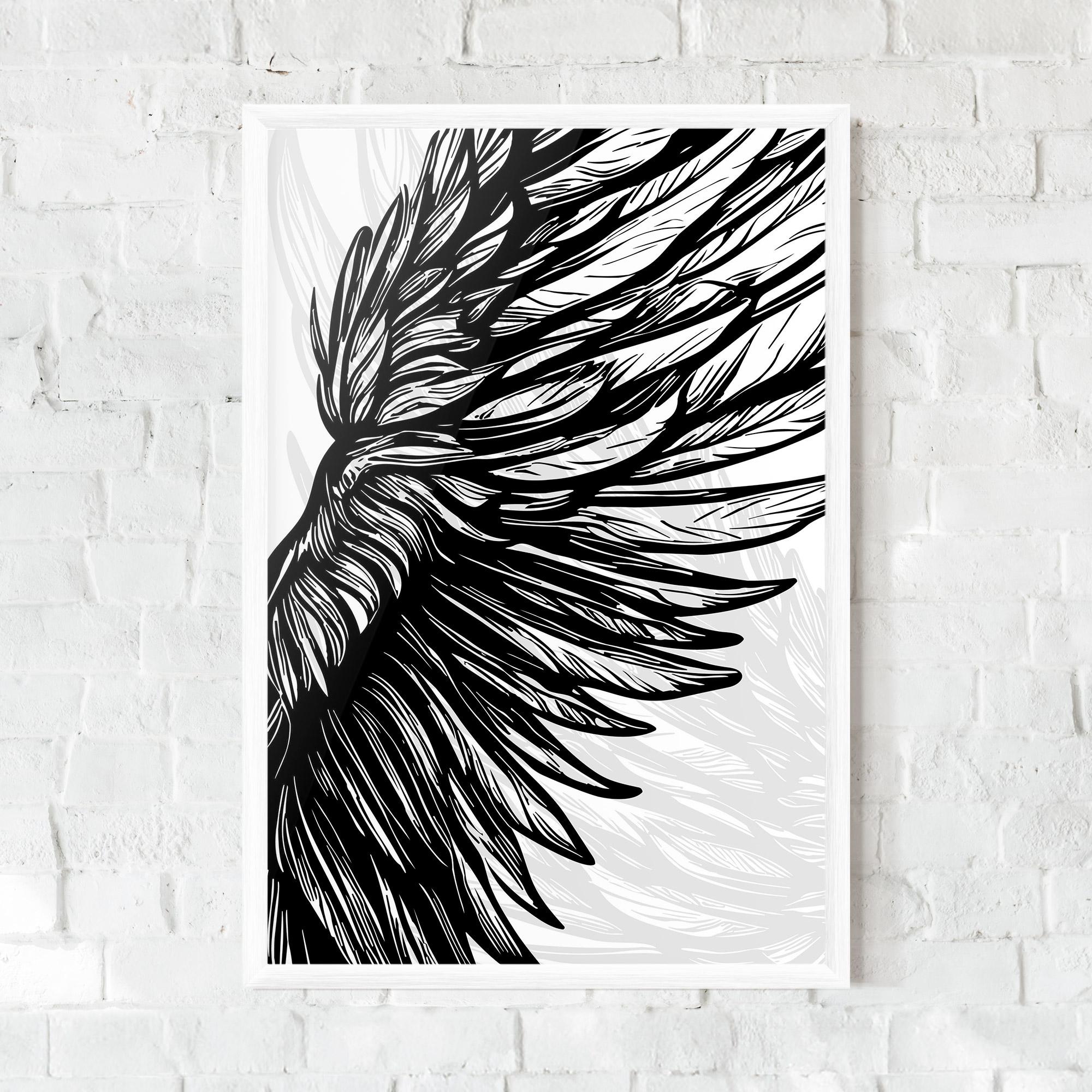 Plakat w Ramie Wing Line mockup 0