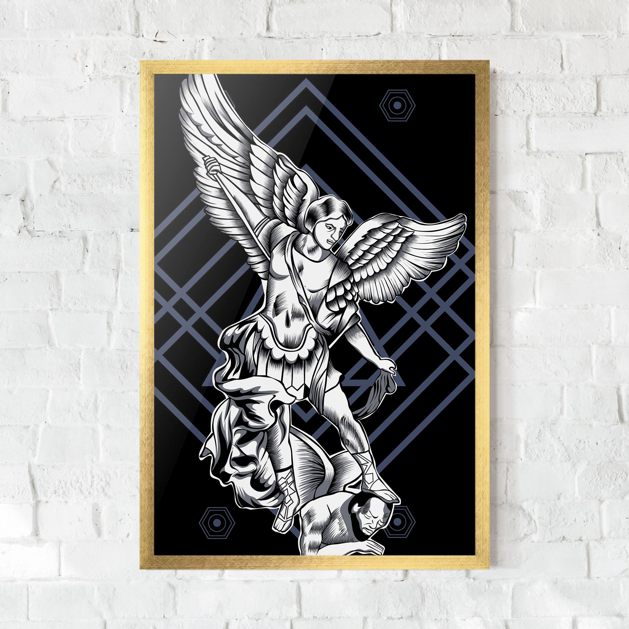 Plakat w Ramie Angel Fights mockup 0