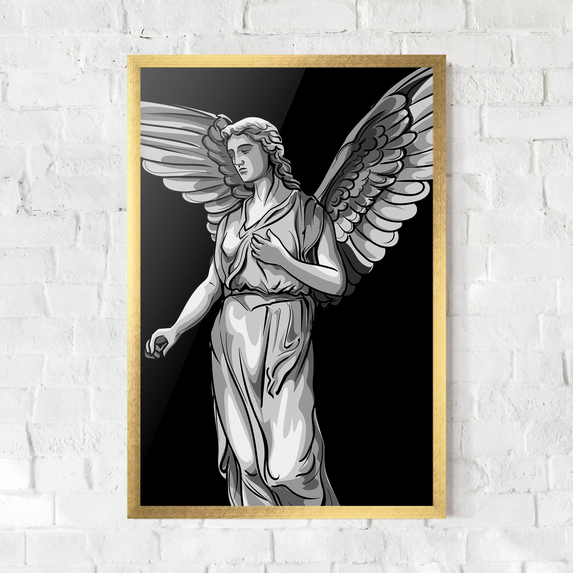 Plakat w Ramie Angel Hand mockup 0