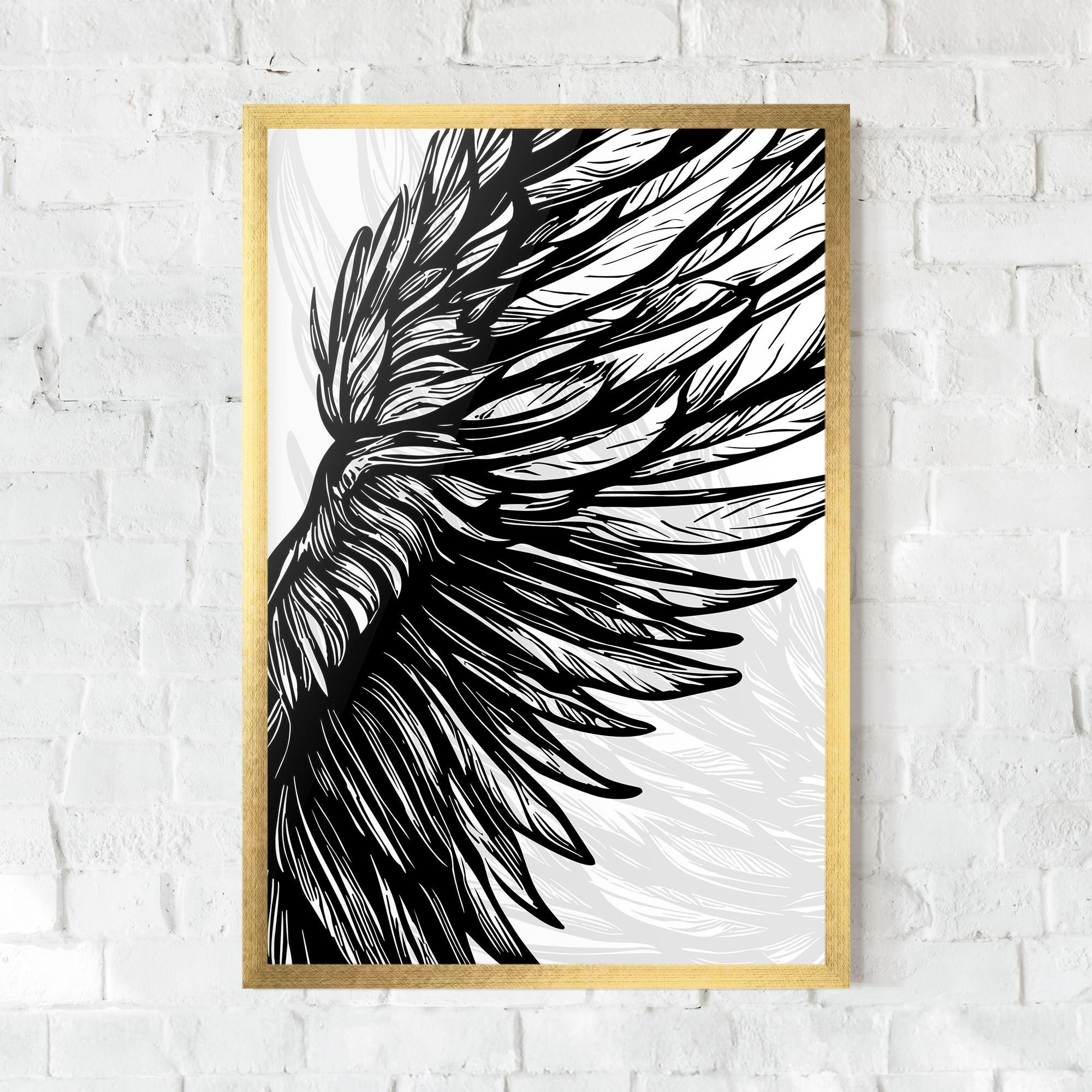 Plakat w Ramie Wing Line mockup 0