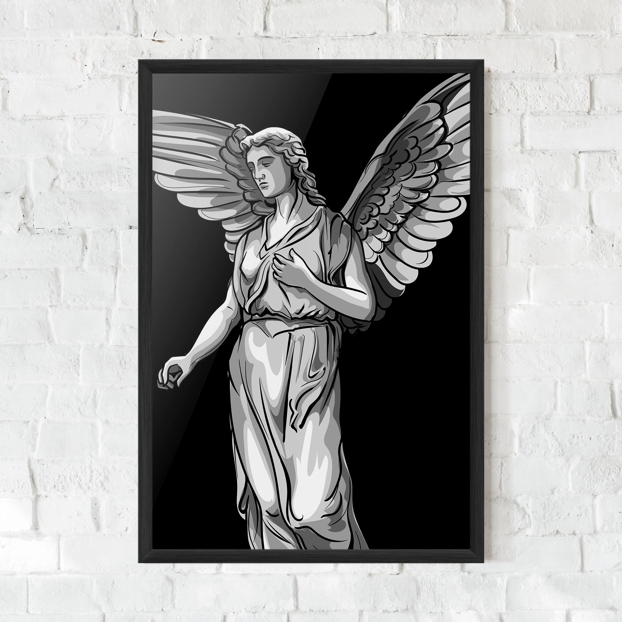 Plakat w Ramie Angel Hand mockup 0