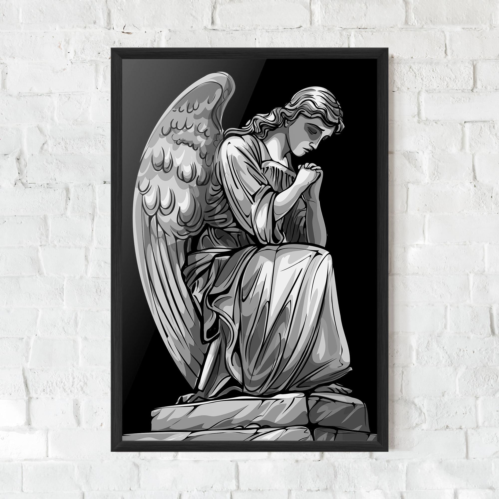Plakat w Ramie Pray Angel mockup 0