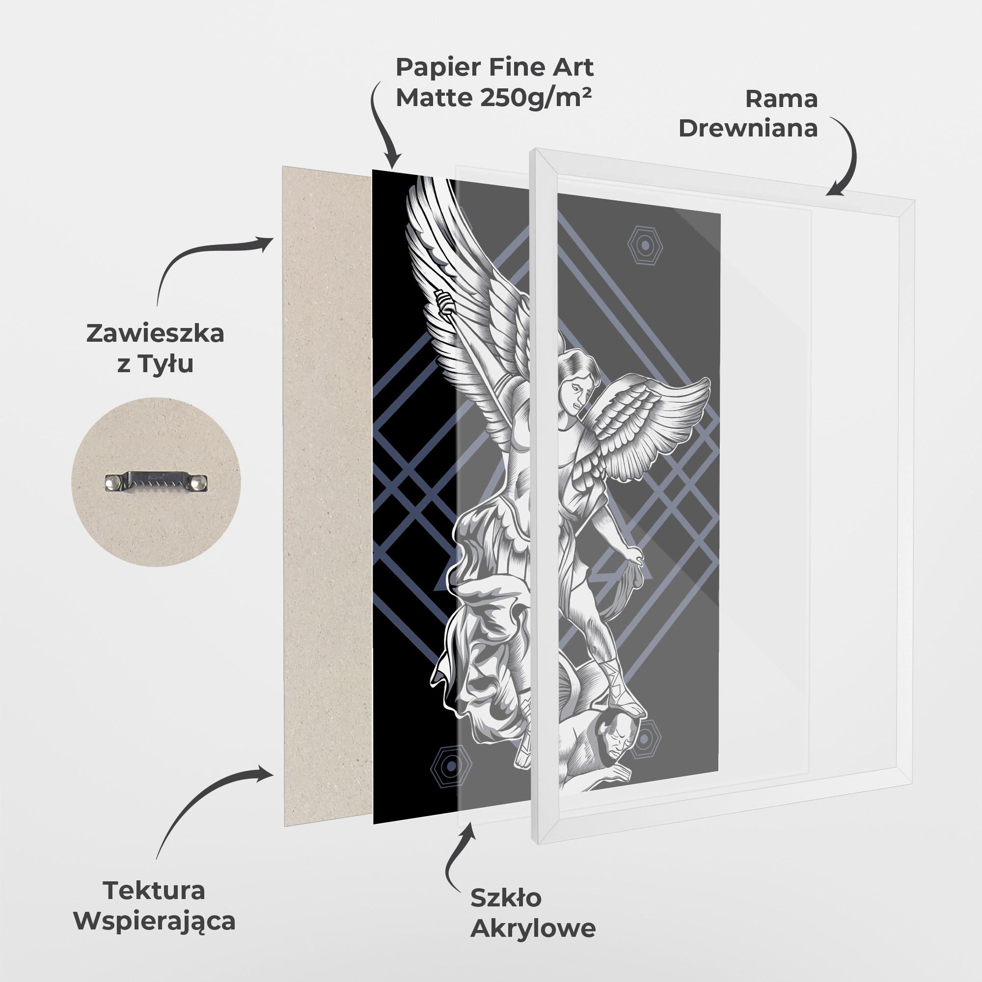 Plakat w Ramie Angel Fights mockup 1