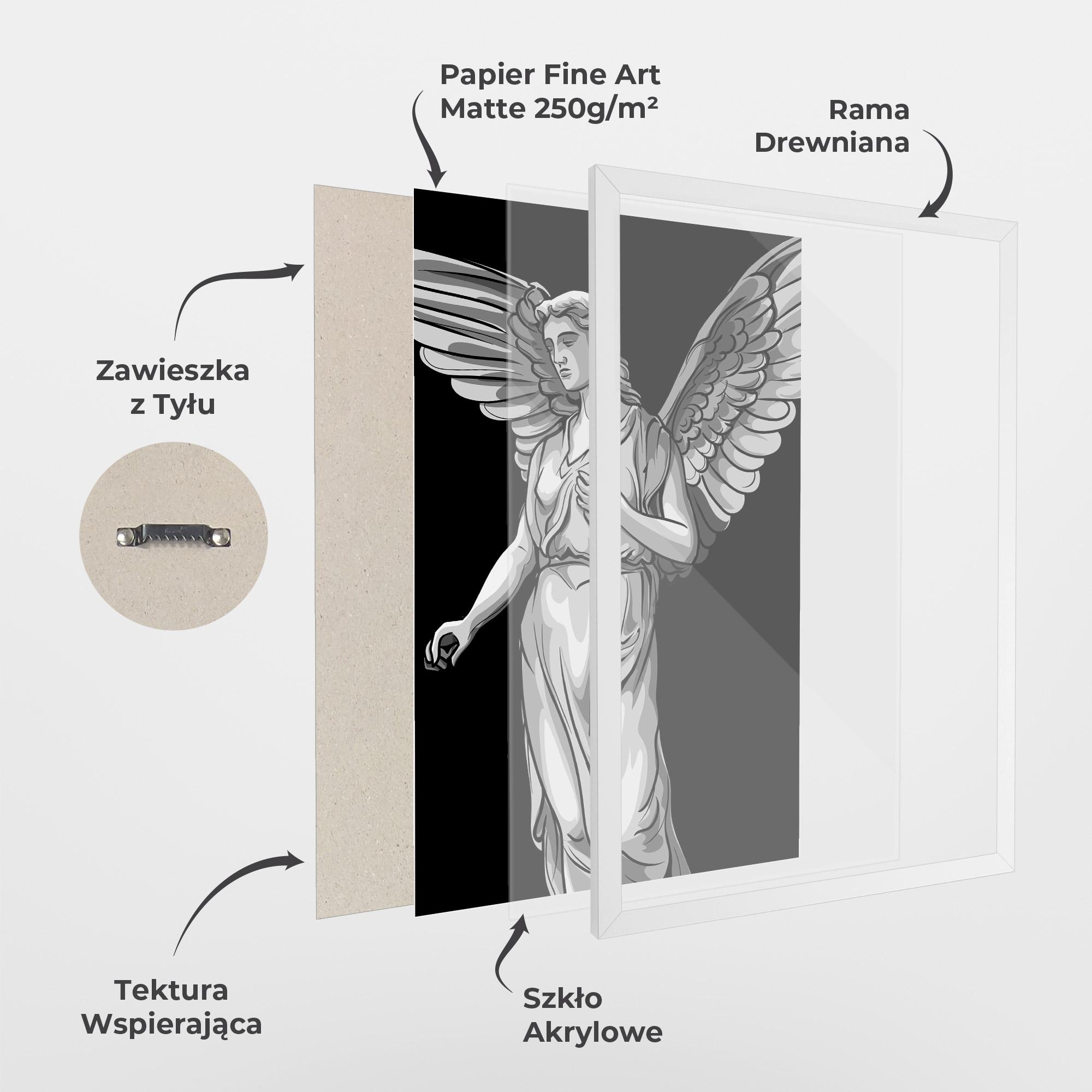 Plakat w Ramie Angel Hand mockup 1