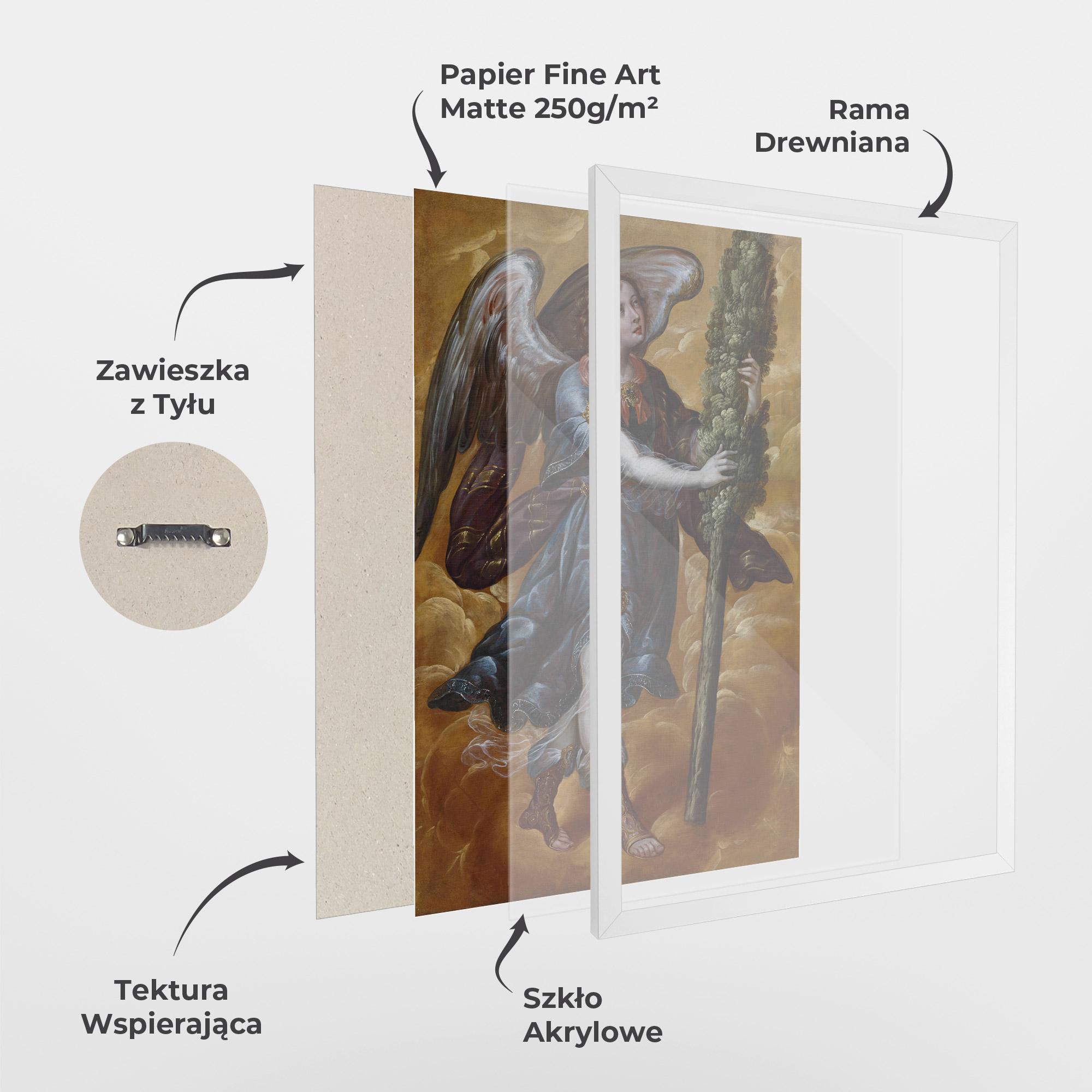 Plakat w Ramie Angel Holding A Tree mockup 1