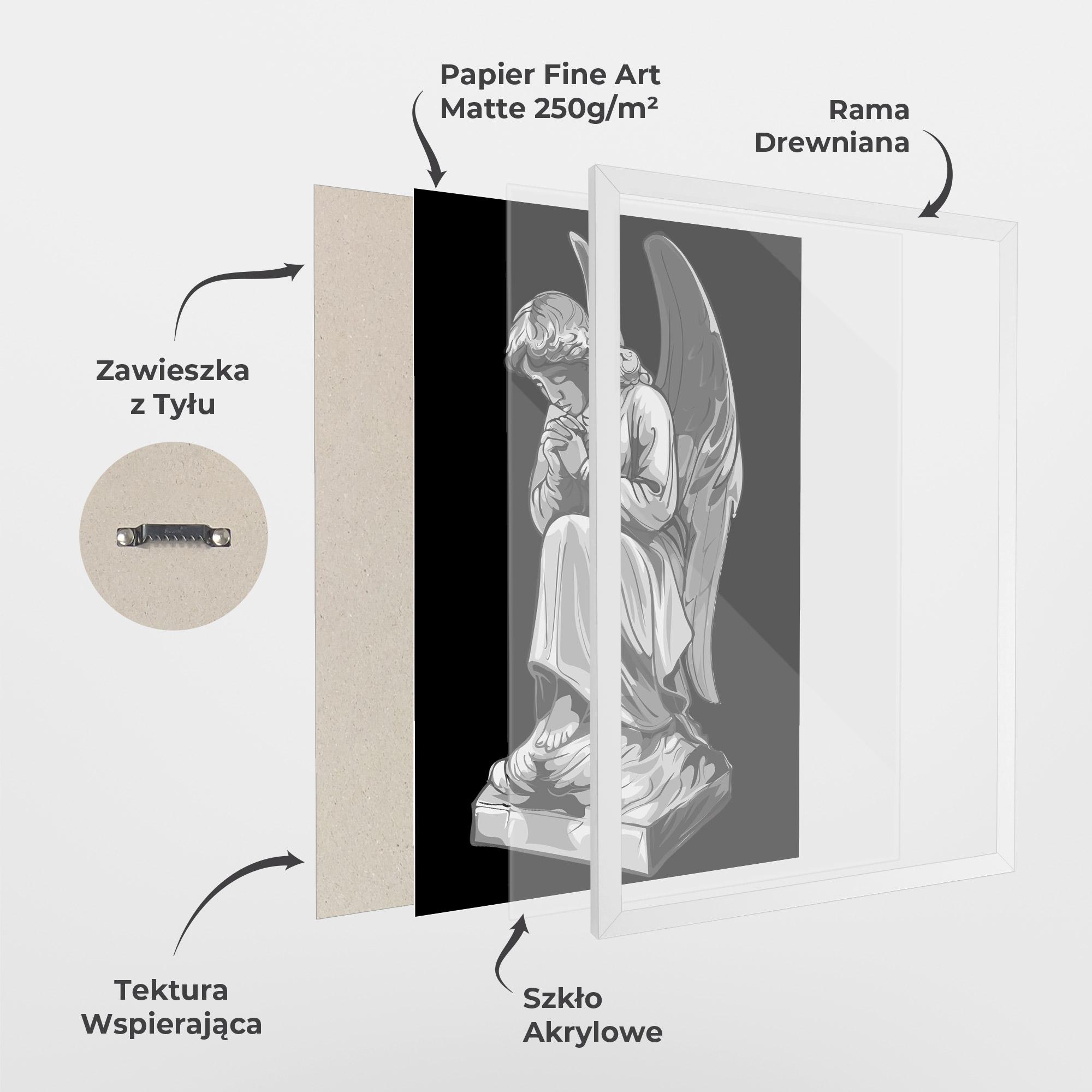 Plakat w Ramie Angel Pray mockup 1