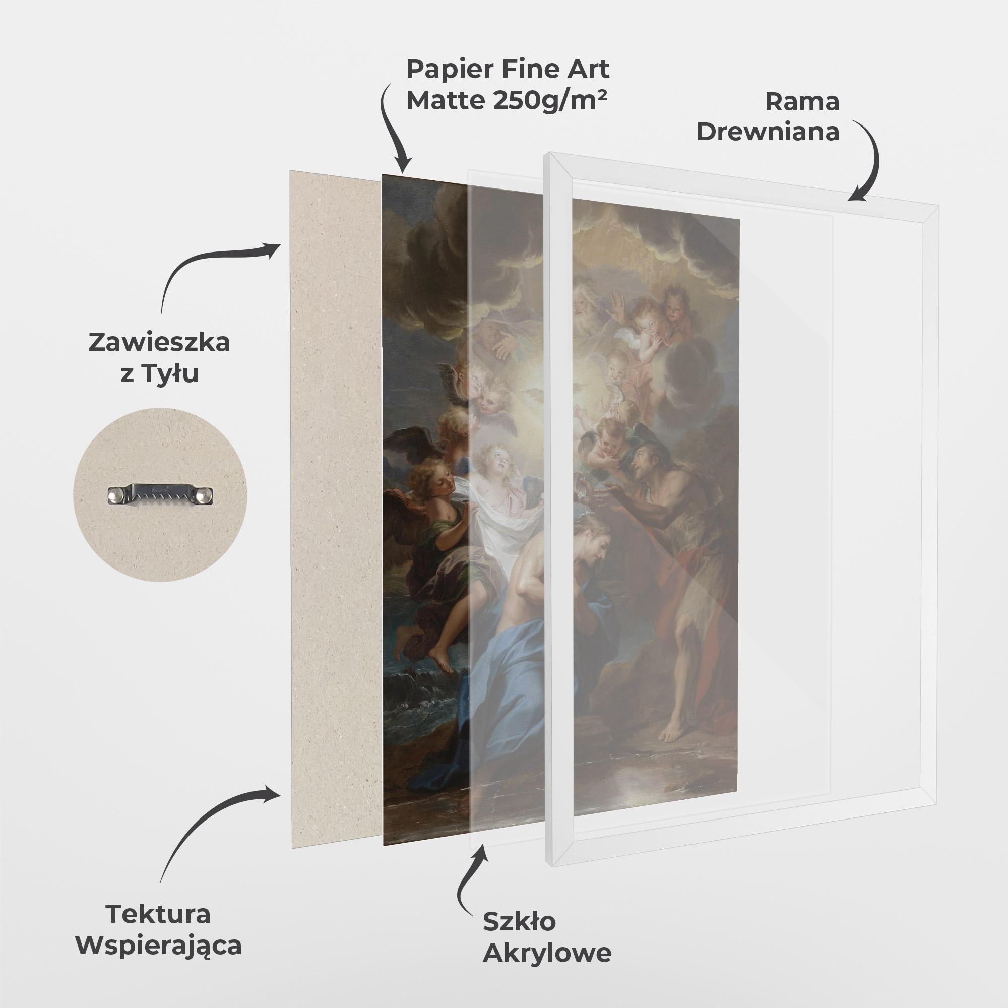 Plakat w Ramie Bird Floating mockup 1