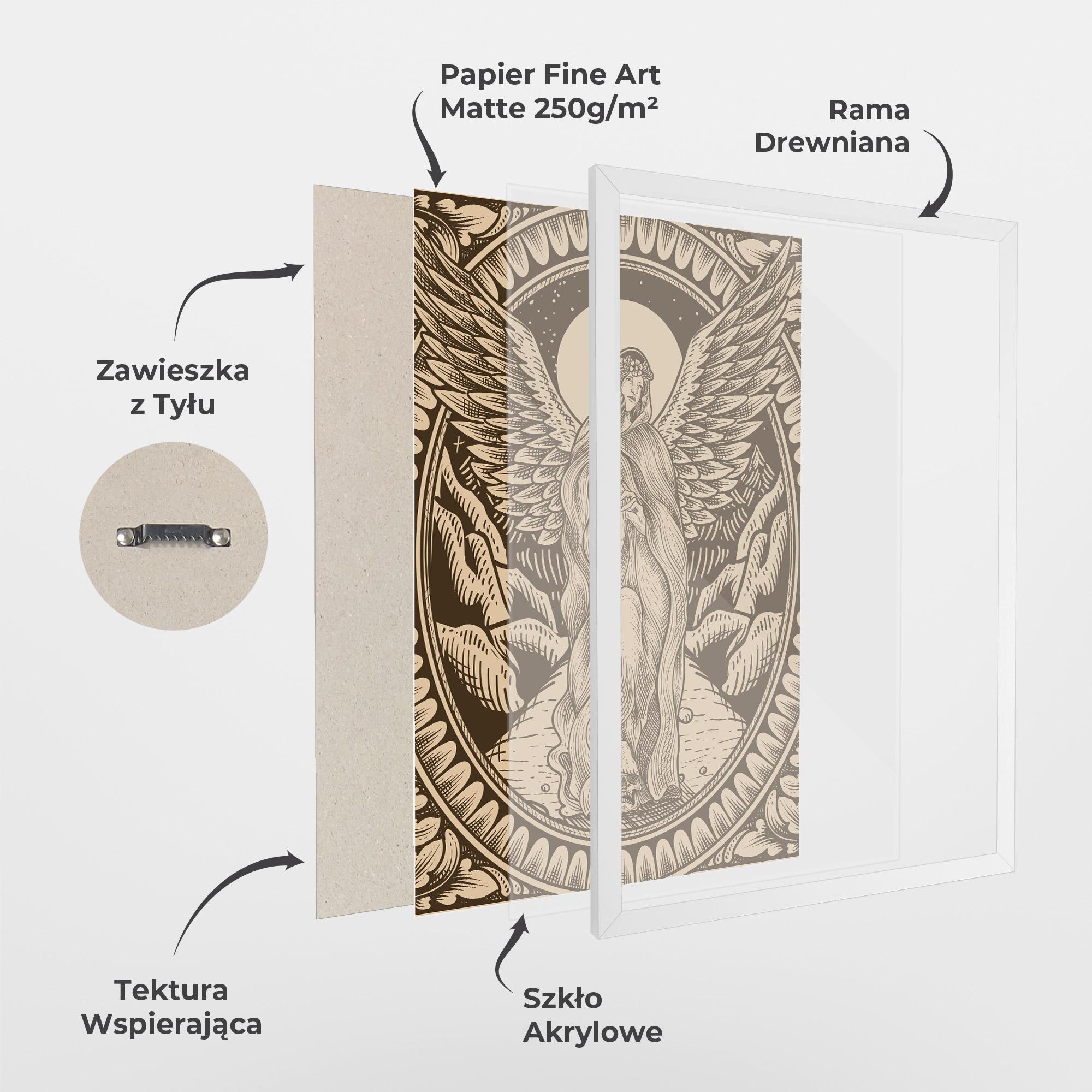 Plakat w Ramie Cream Angel mockup 1