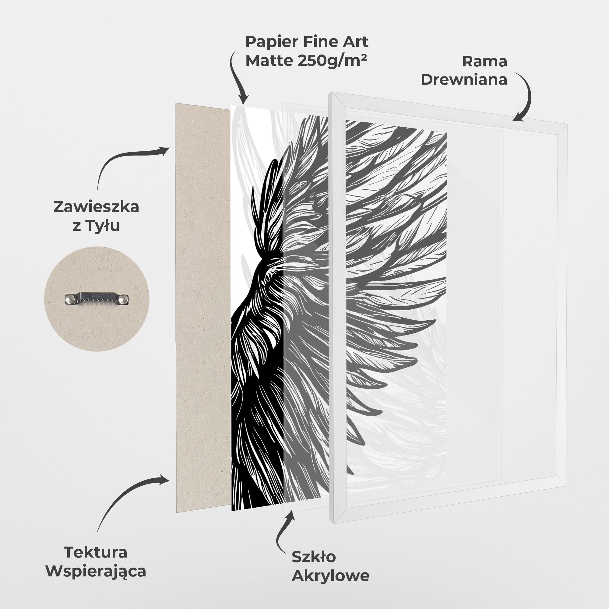 Plakat w Ramie Wing Line mockup 1