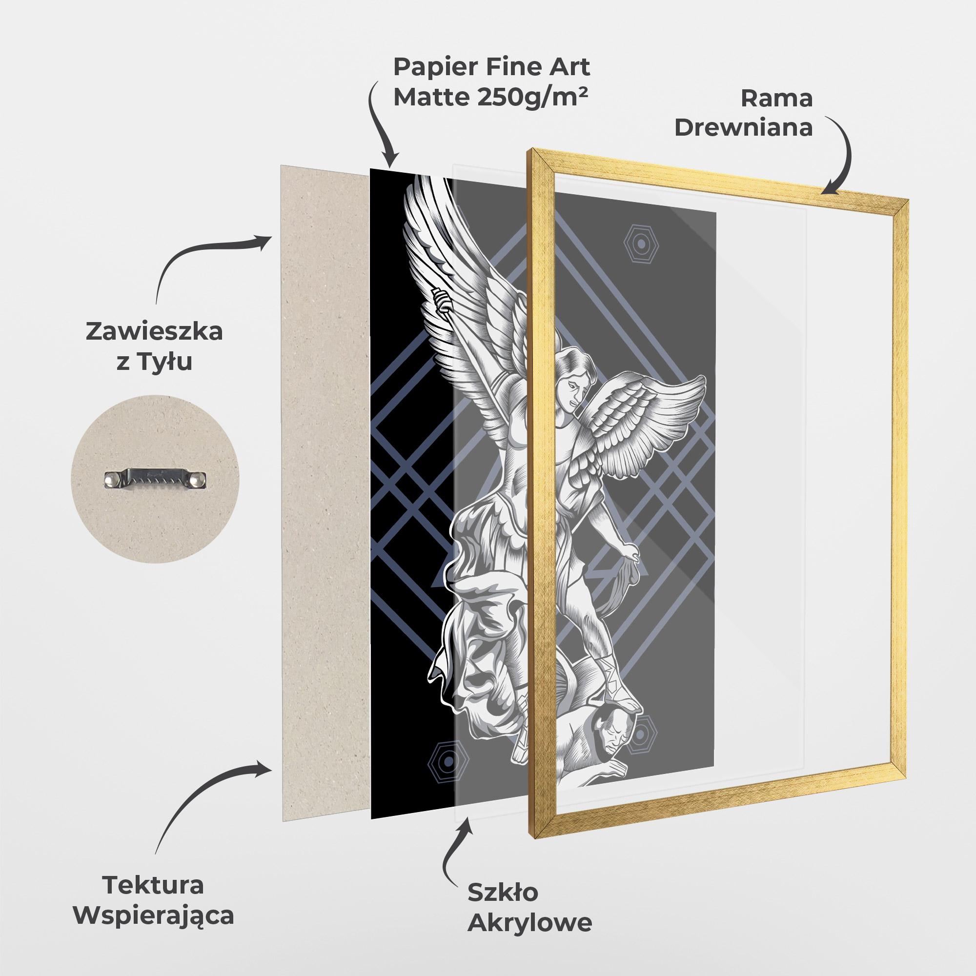 Plakat w Ramie Angel Fights mockup 1