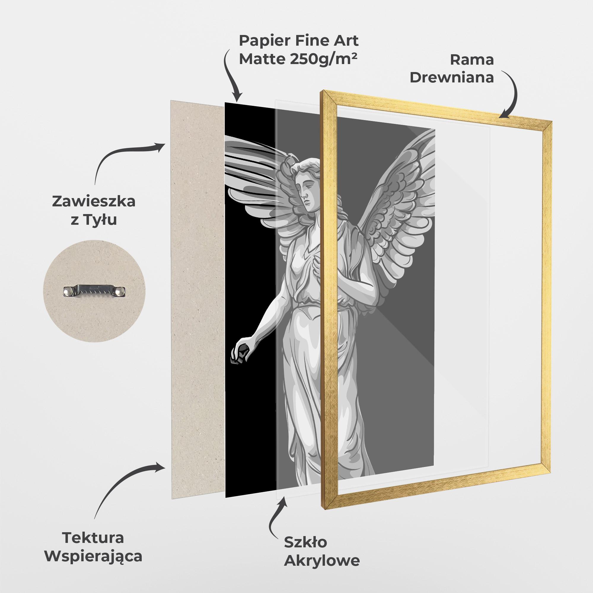 Plakat w Ramie Angel Hand mockup 1