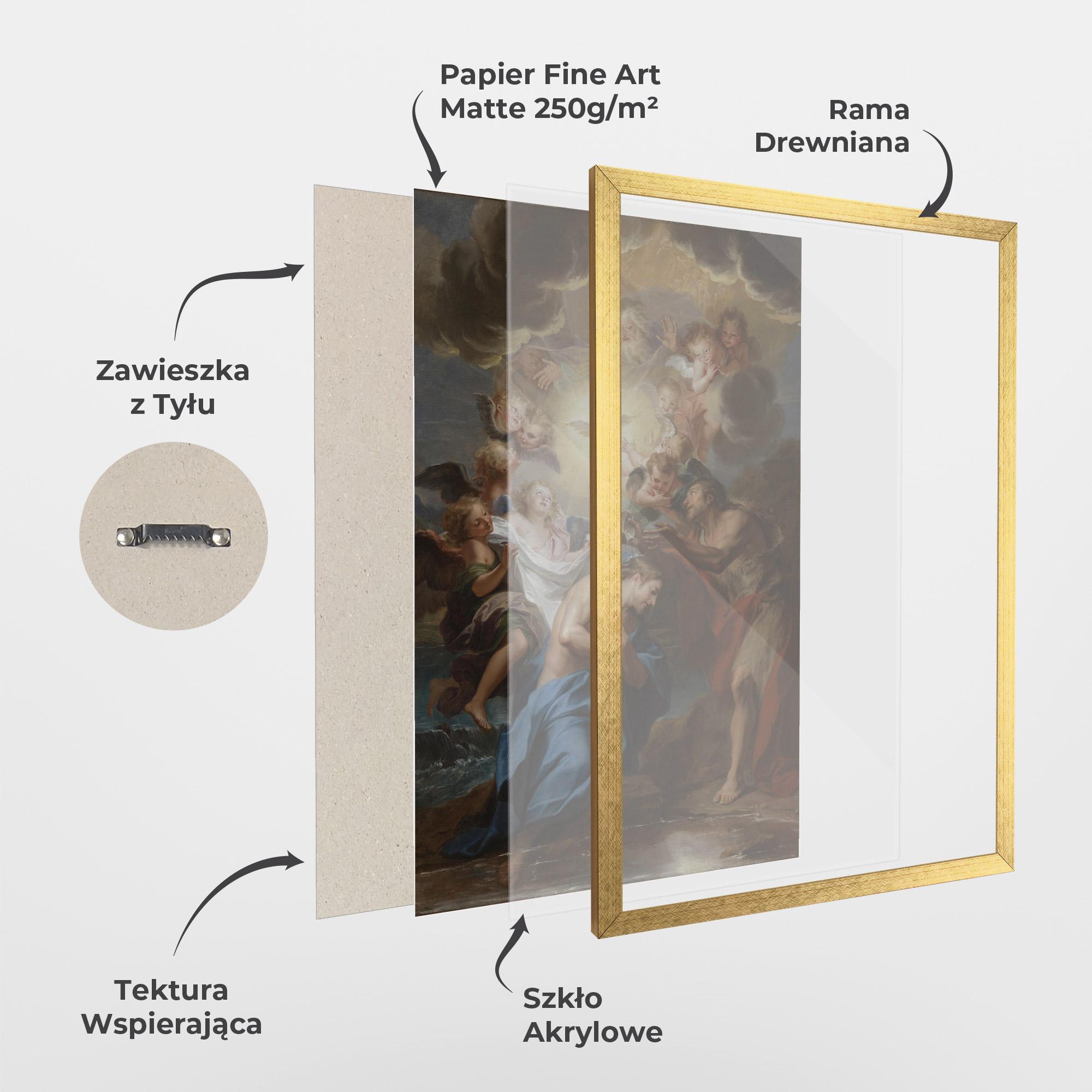 Plakat w Ramie Bird Floating mockup 1