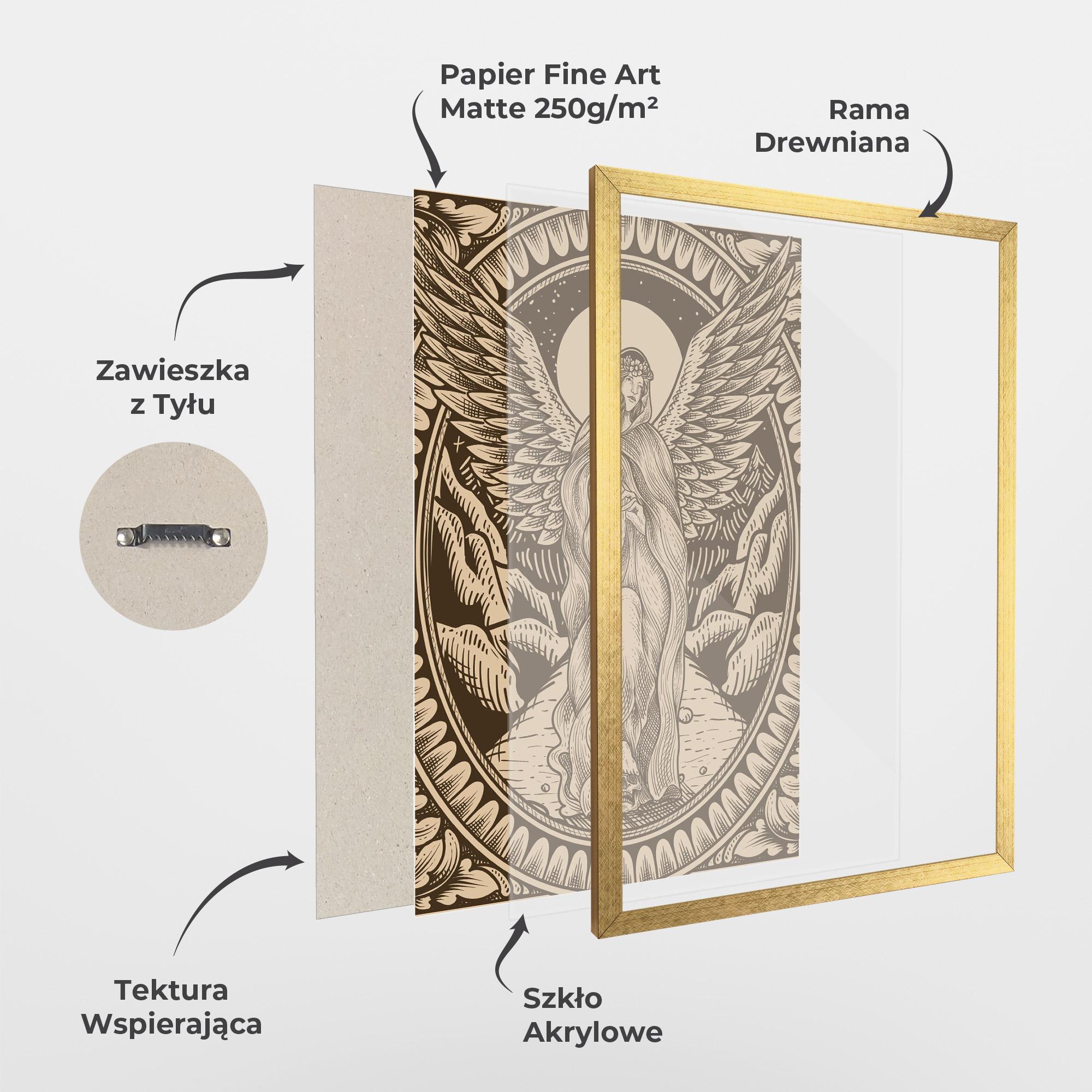 Plakat w Ramie Cream Angel mockup 1