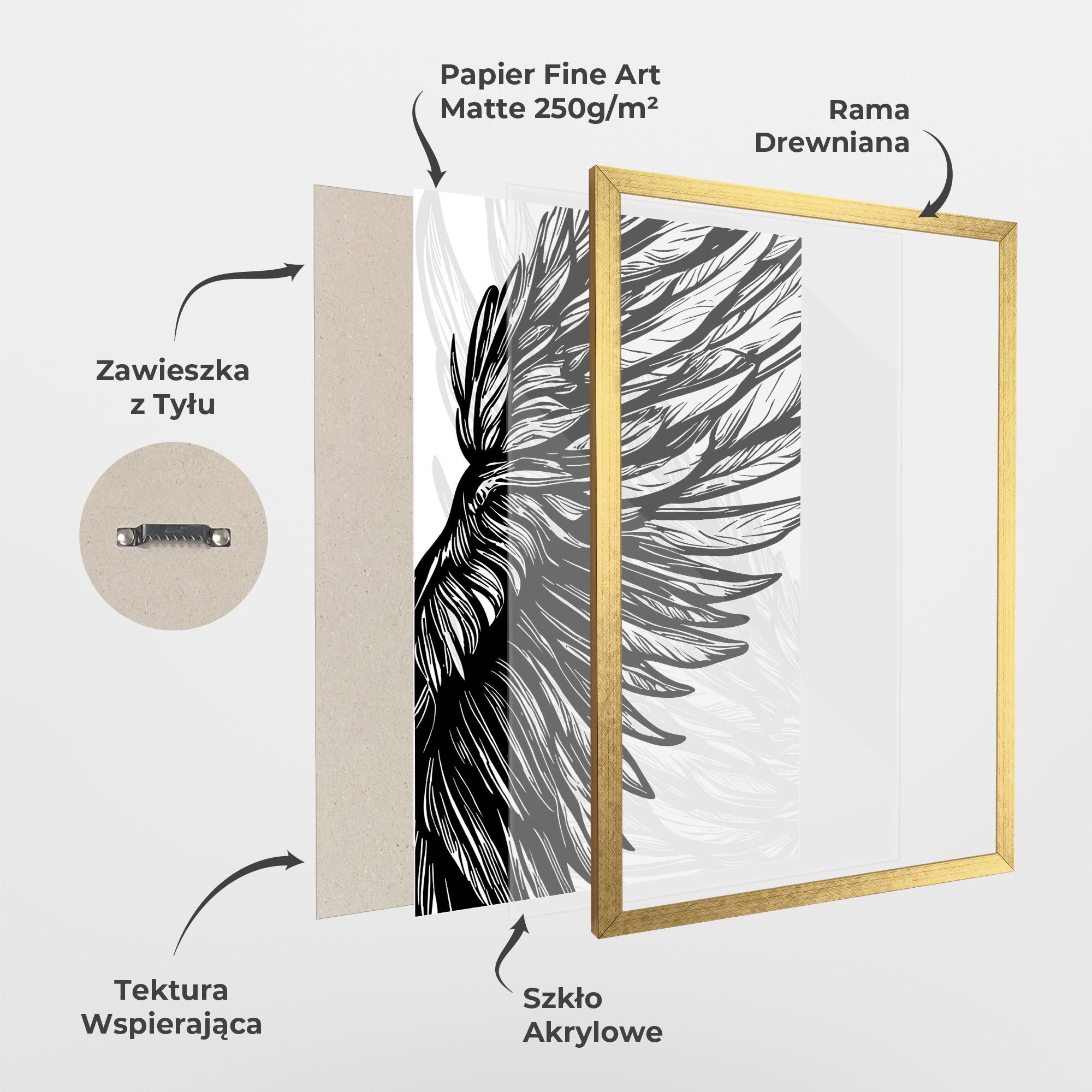 Plakat w Ramie Wing Line mockup 1