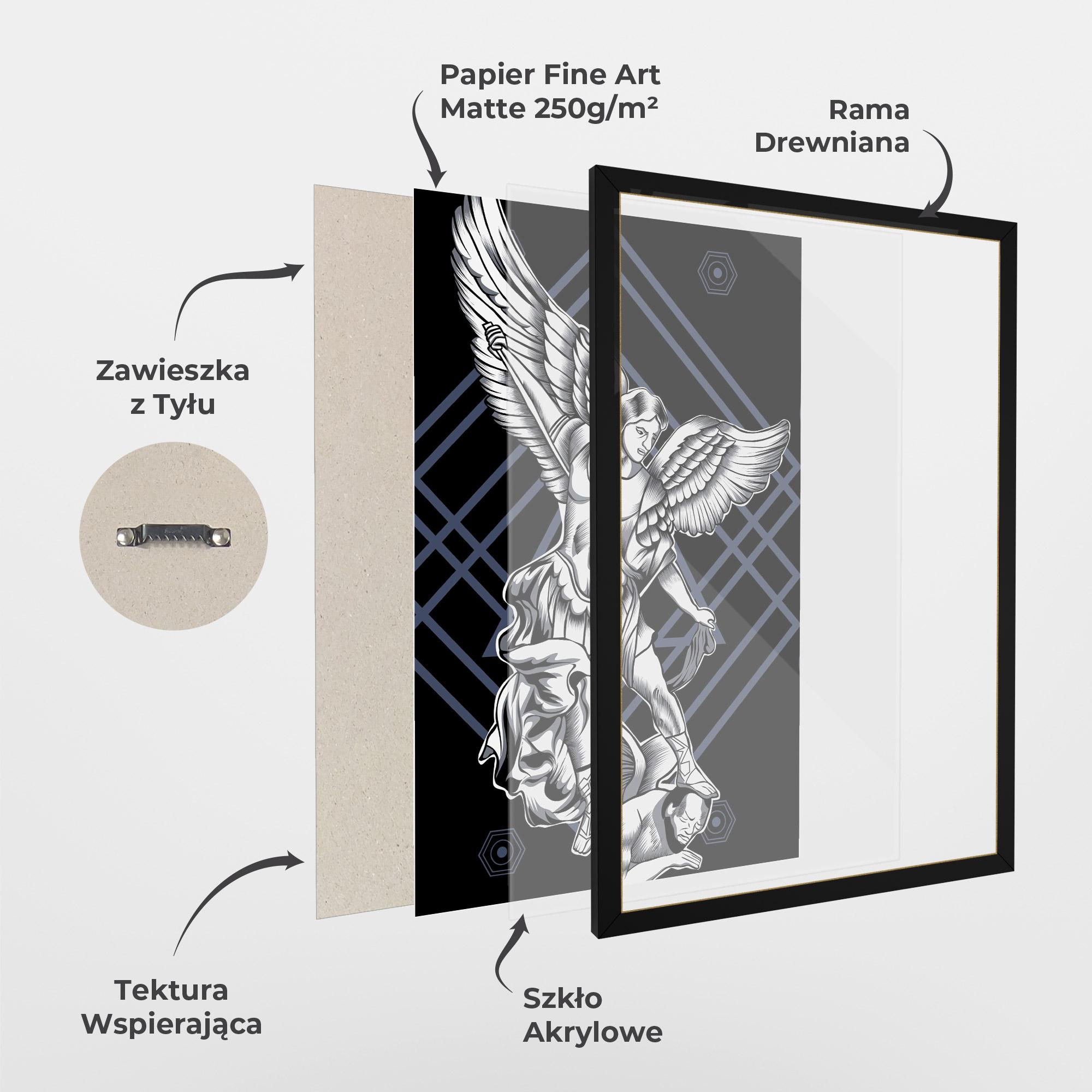 Plakat w Ramie Angel Fights mockup 1