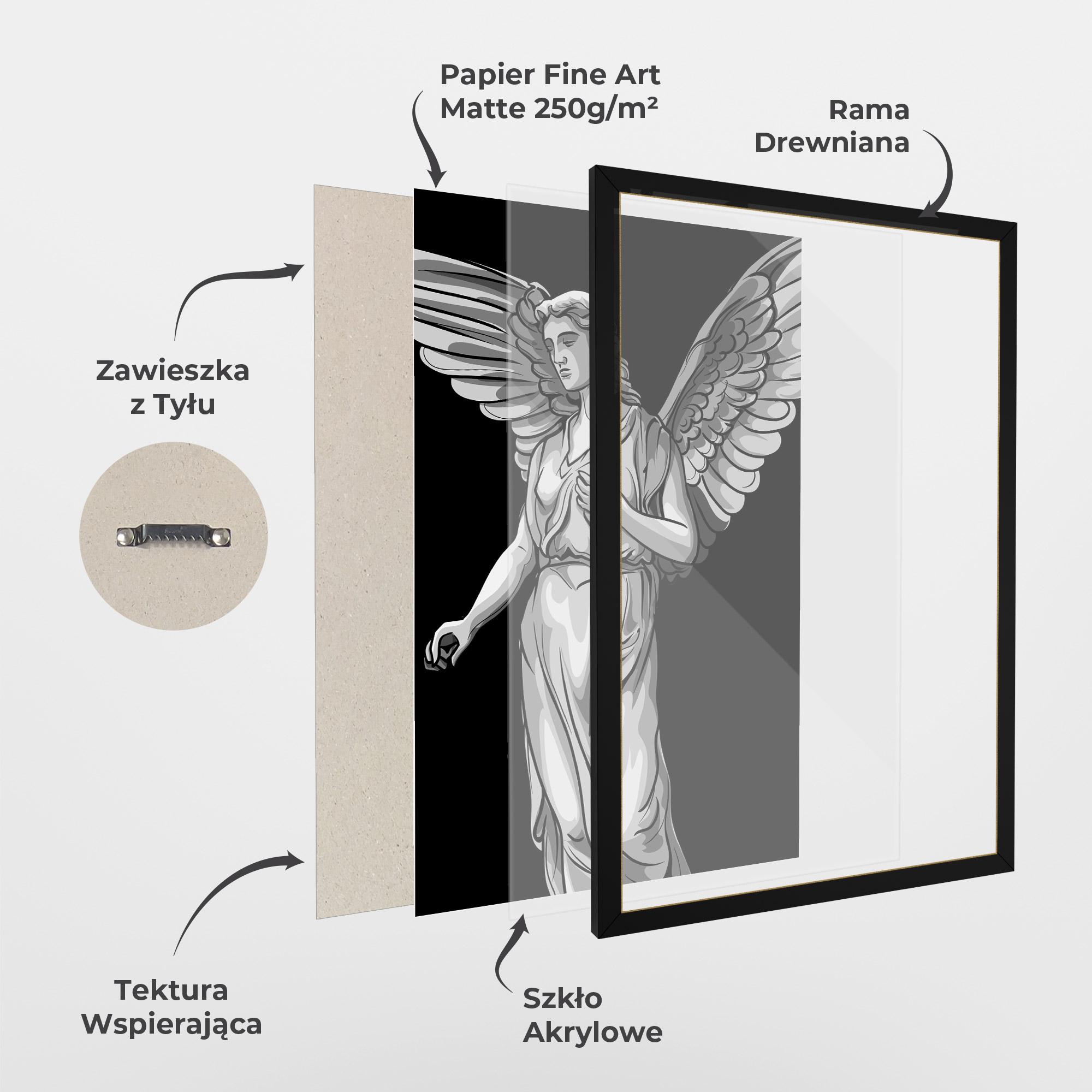 Plakat w Ramie Angel Hand mockup 1