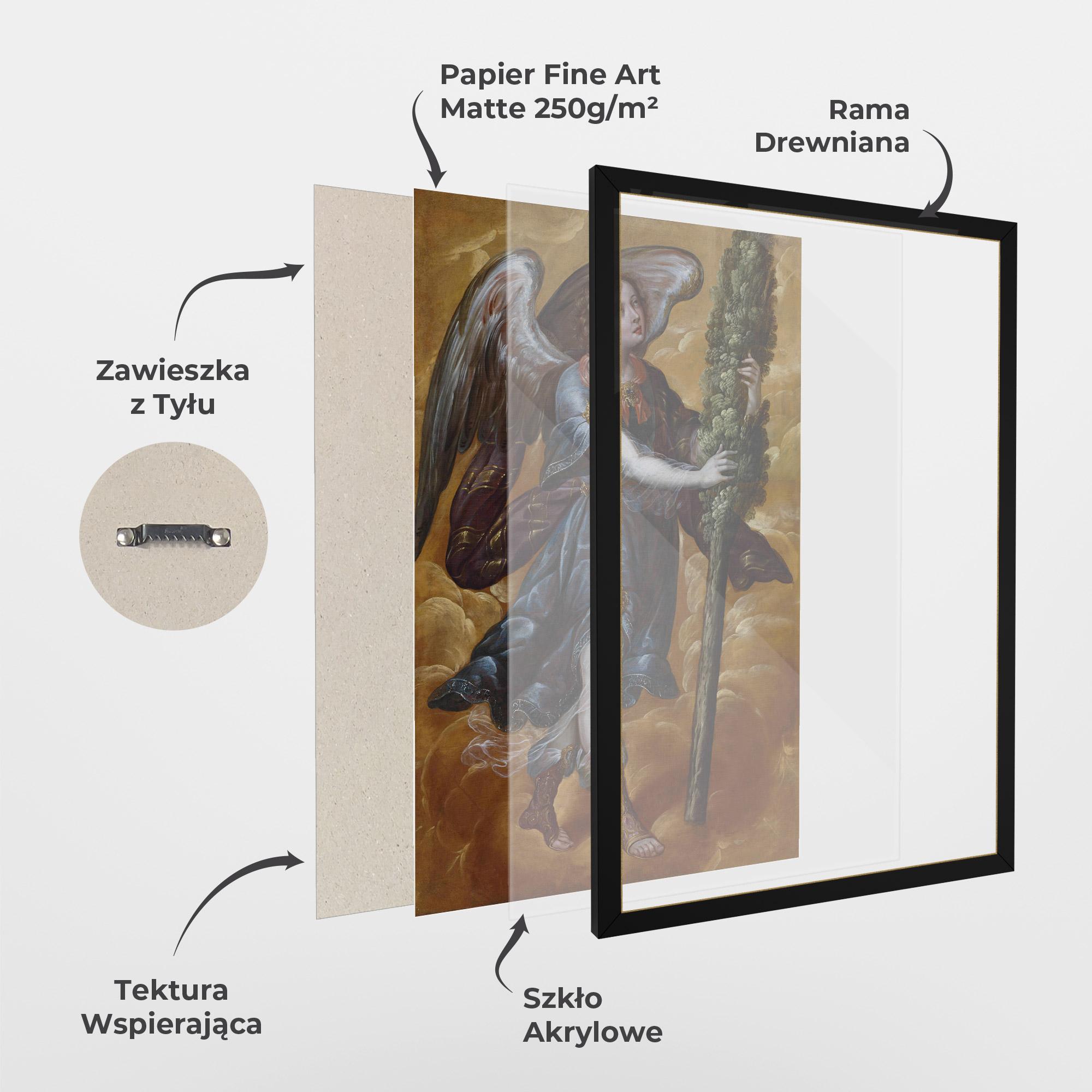 Plakat w Ramie Angel Holding A Tree mockup 1