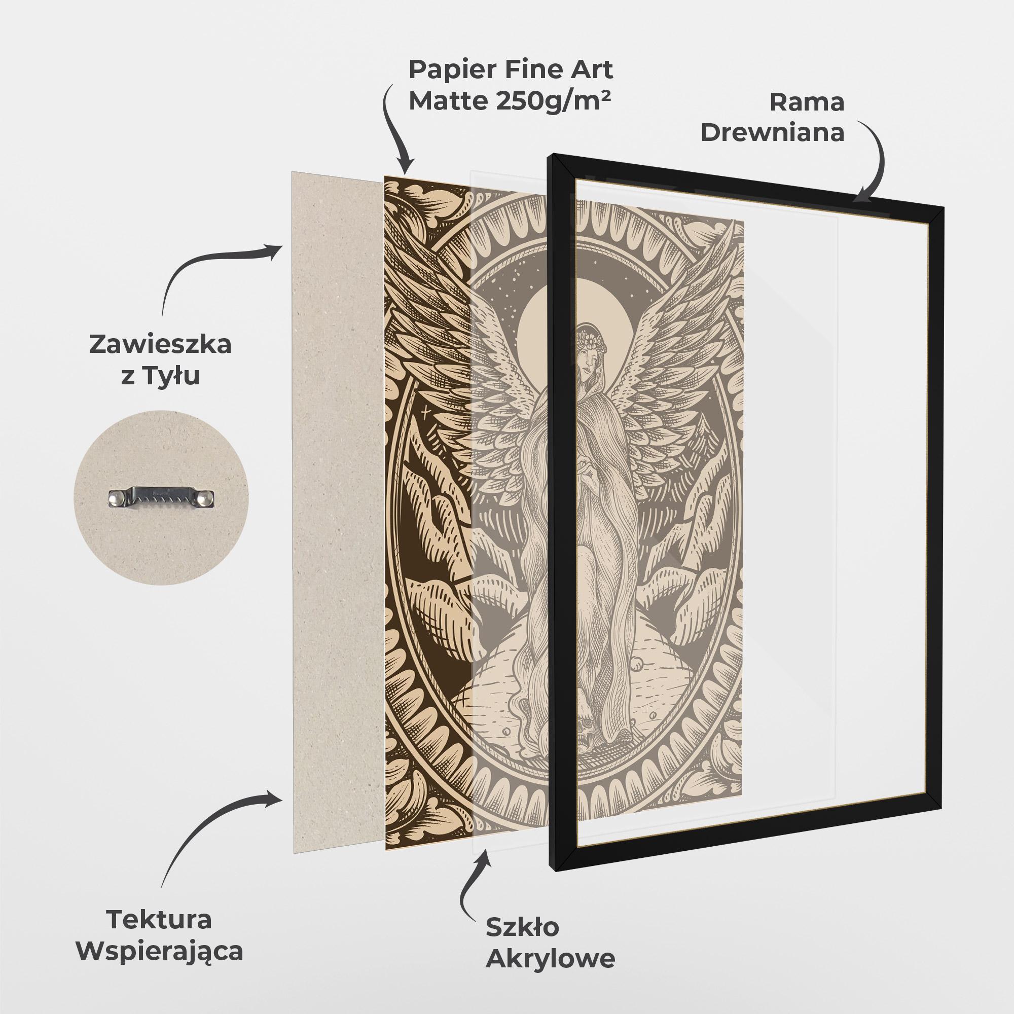 Plakat w Ramie Cream Angel mockup 1