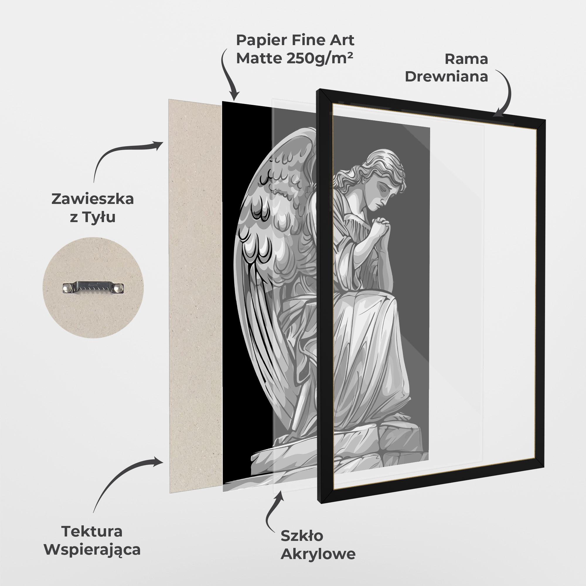 Plakat w Ramie Pray Angel mockup 1