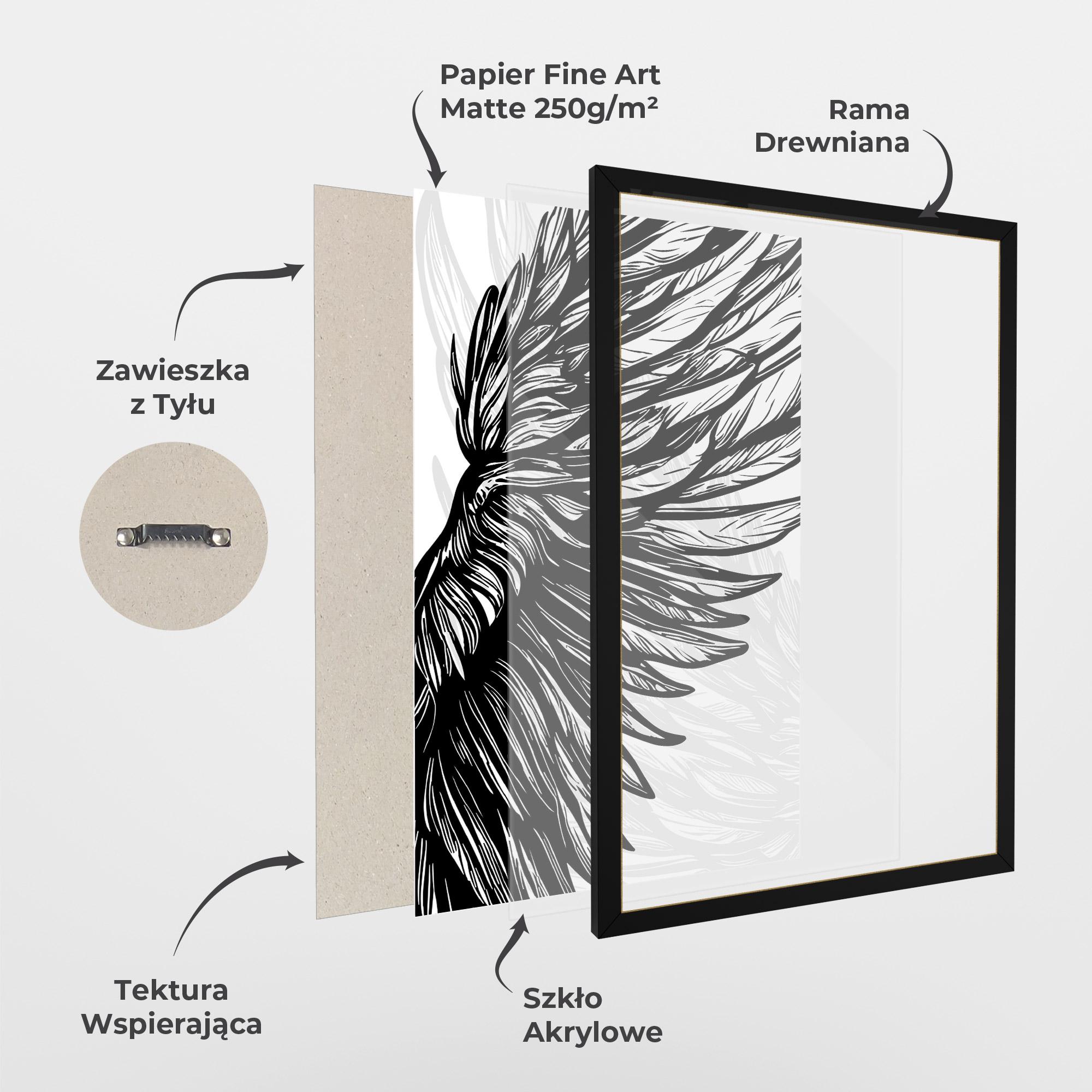 Plakat w Ramie Wing Line mockup 1