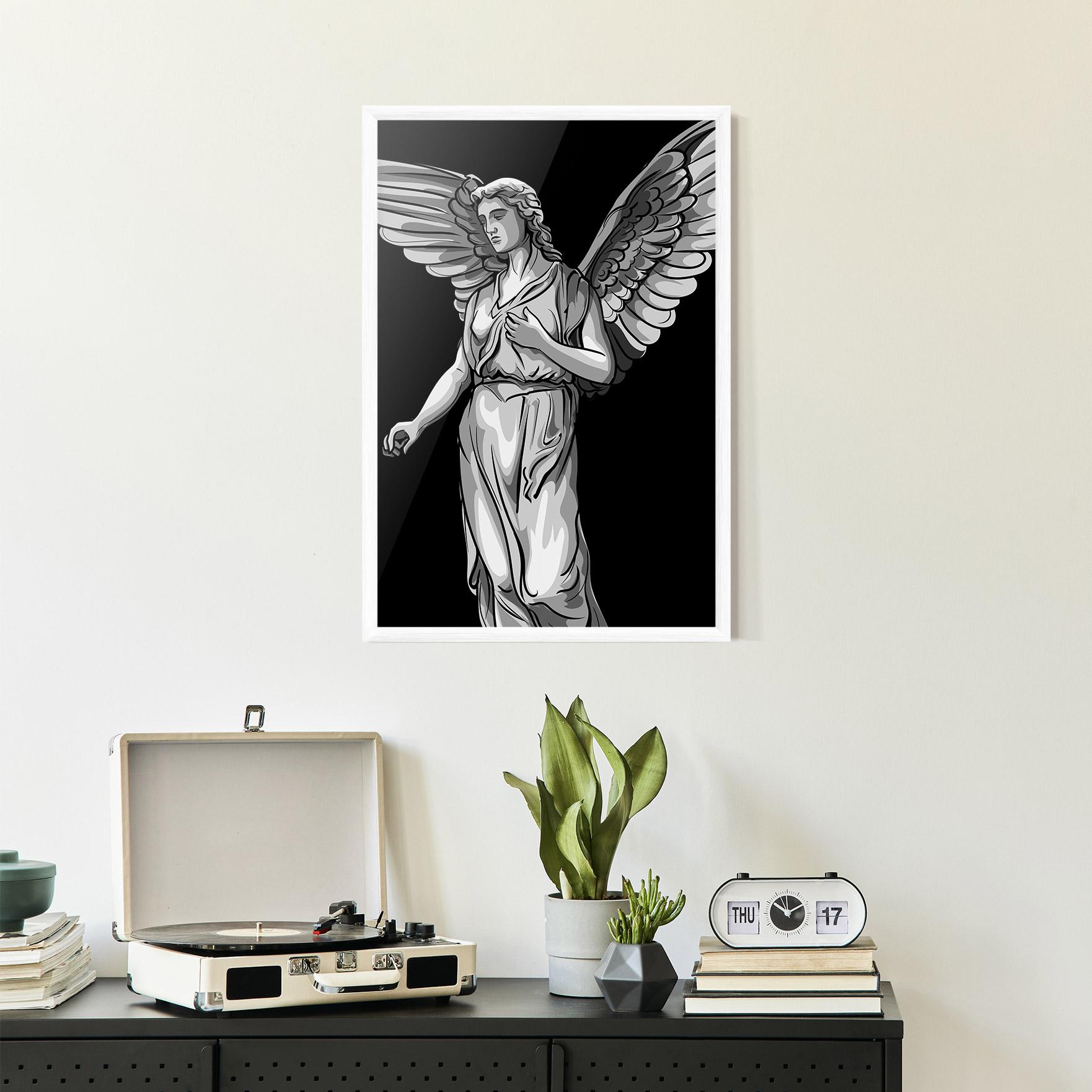 Plakat w Ramie Angel Hand mockup 2