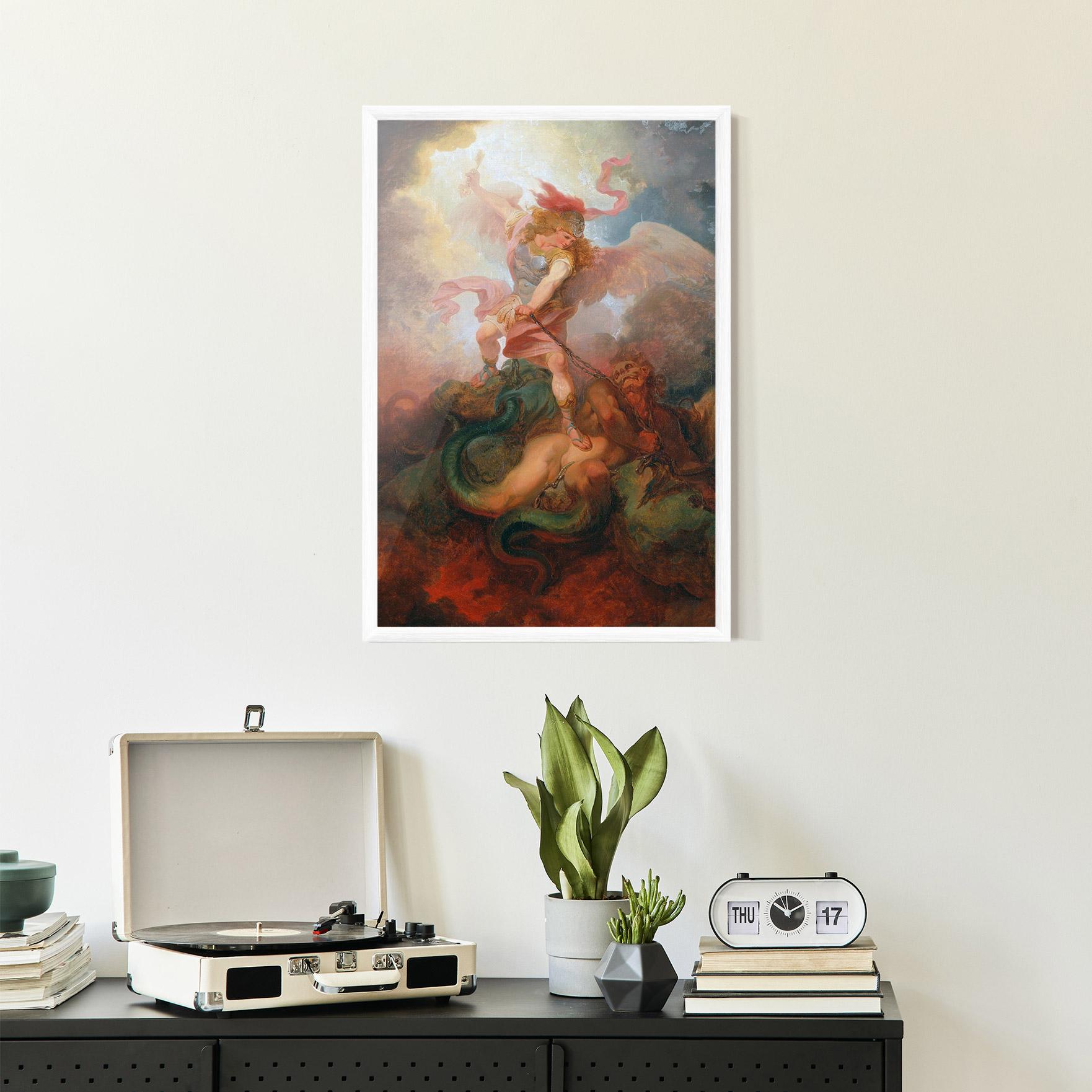 Plakat w Ramie Angel Killing Monster mockup 2