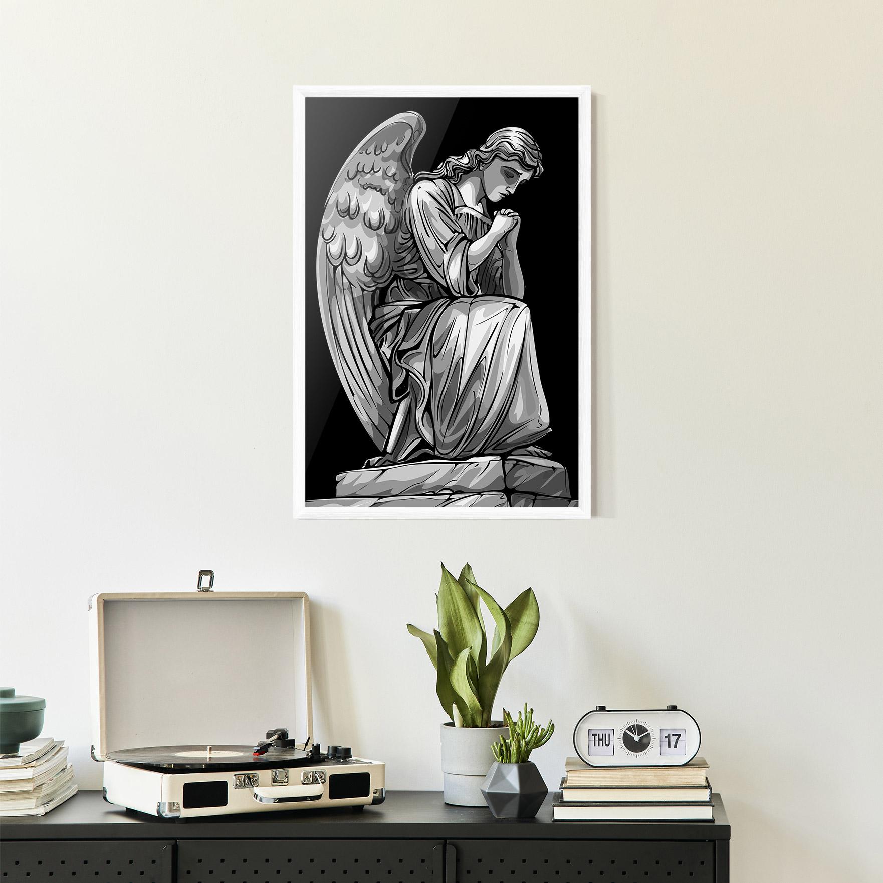 Plakat w Ramie Pray Angel mockup 2