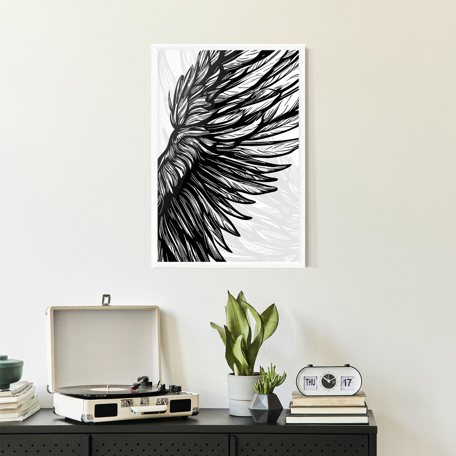 Plakat w Ramie Wing Line mockup 2