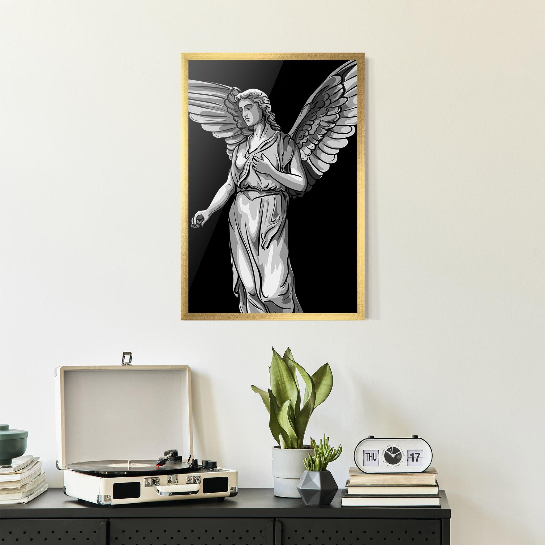 Plakat w Ramie Angel Hand mockup 2