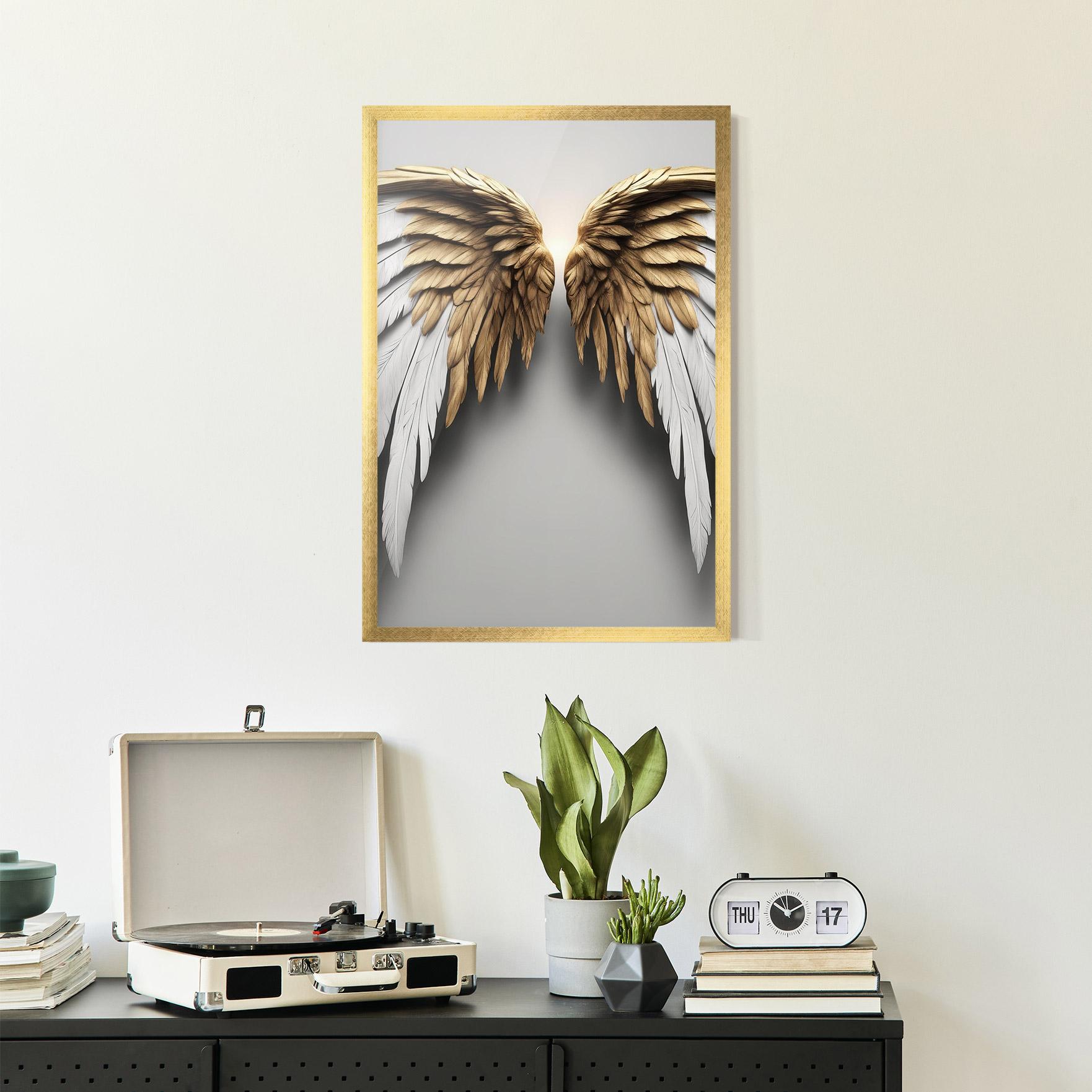 Plakat w Ramie Realistic Angel Wings mockup 2
