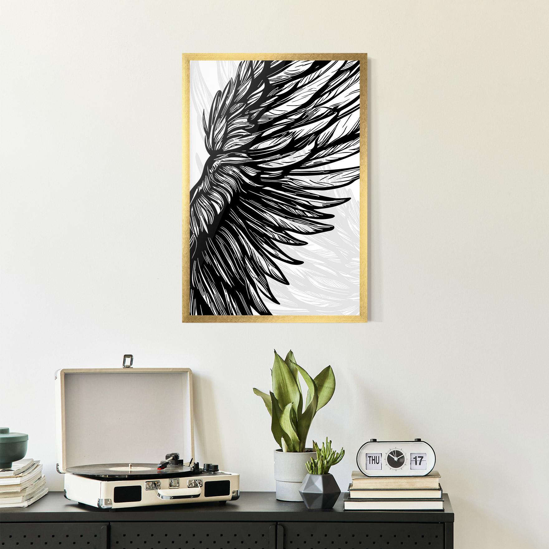 Plakat w Ramie Wing Line mockup 2