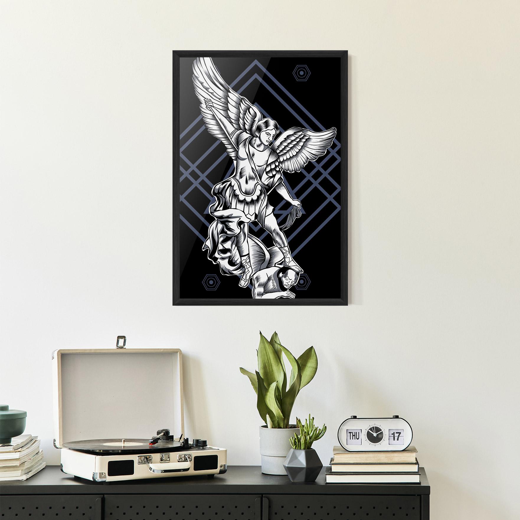 Plakat w Ramie Angel Fights mockup 2