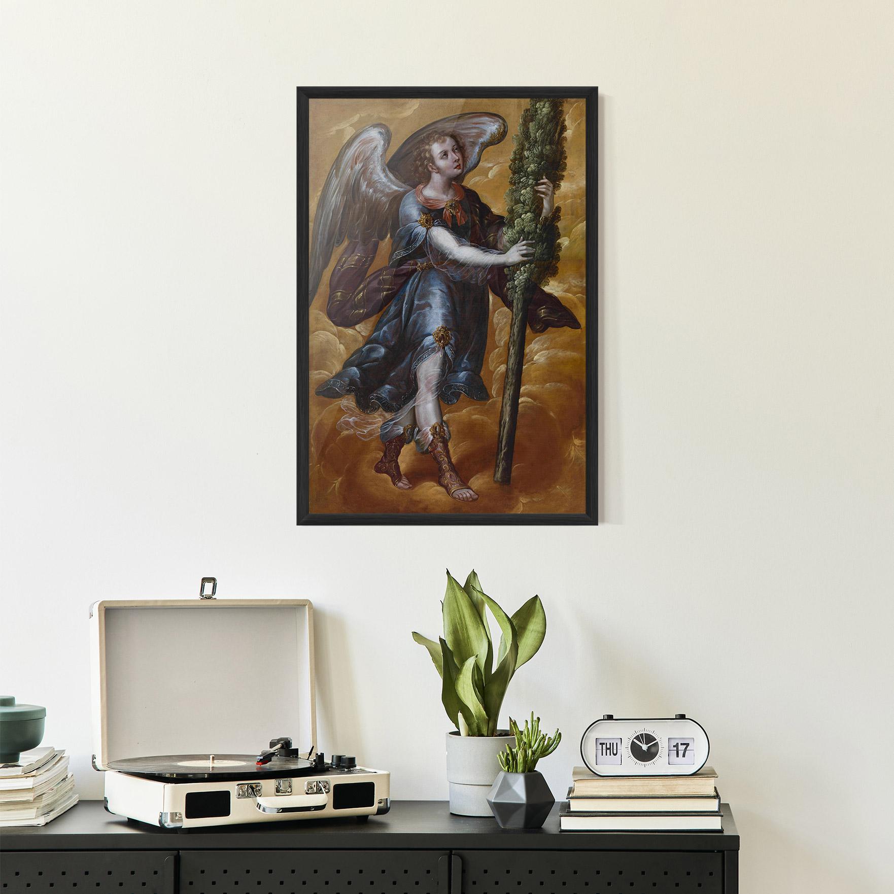 Plakat w Ramie Angel Holding A Tree mockup 2