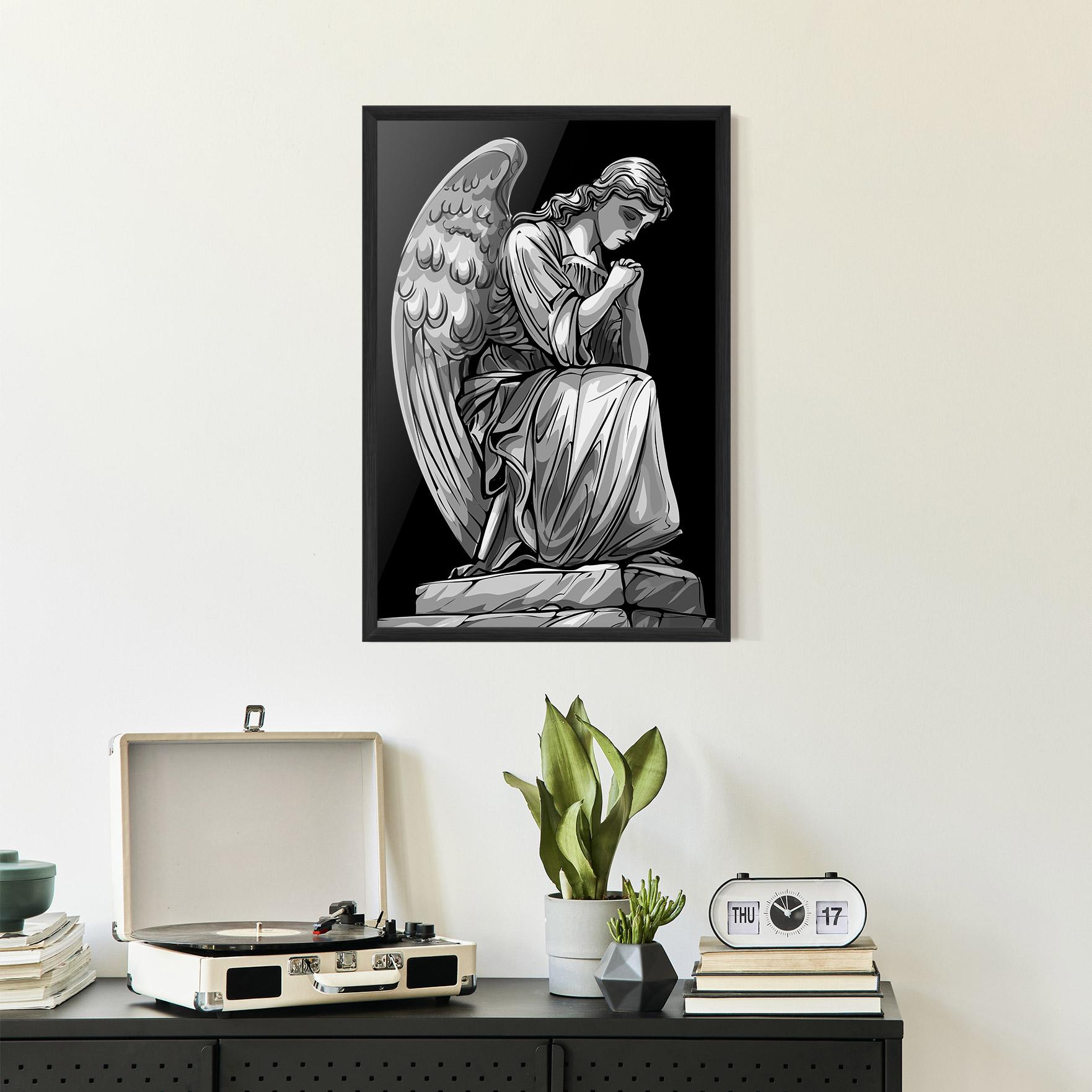 Plakat w Ramie Pray Angel mockup 2