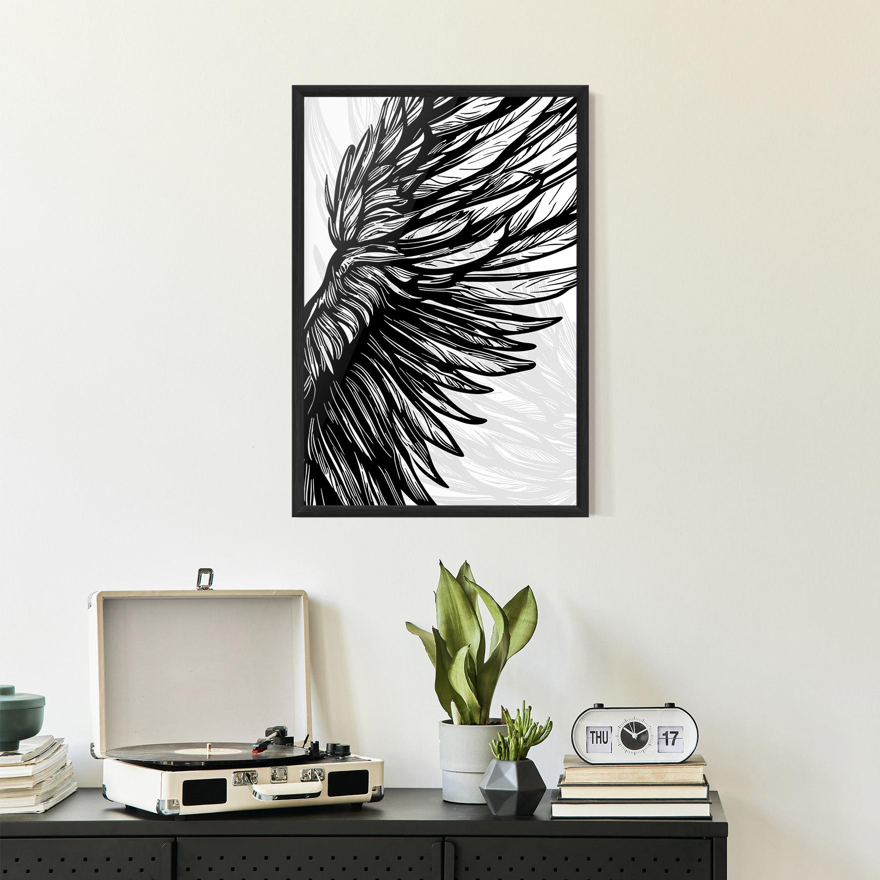 Plakat w Ramie Wing Line mockup 2