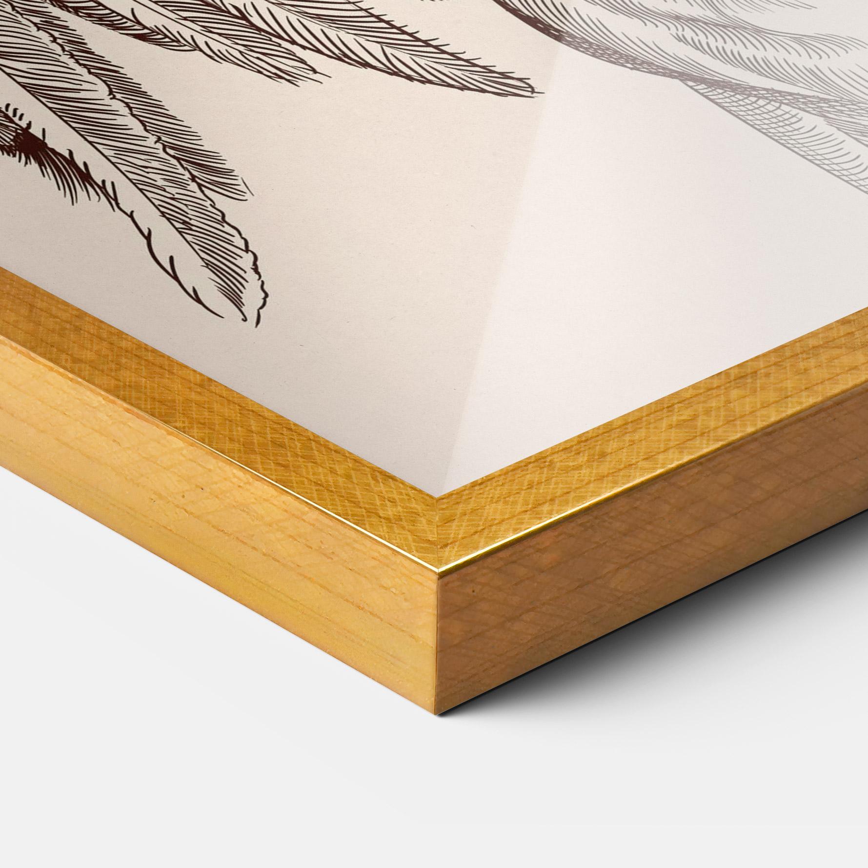 Plakat w Ramie Angel Brown Line mockup 3