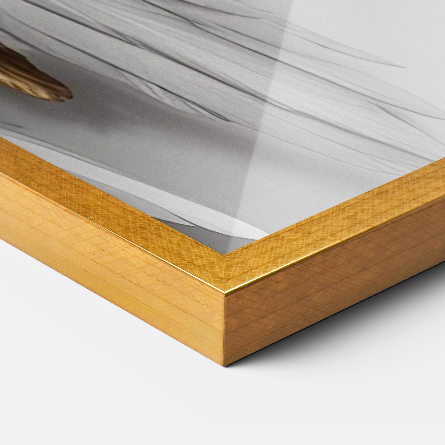 Plakat w Ramie Realistic Gold Angel Wings mockup 3