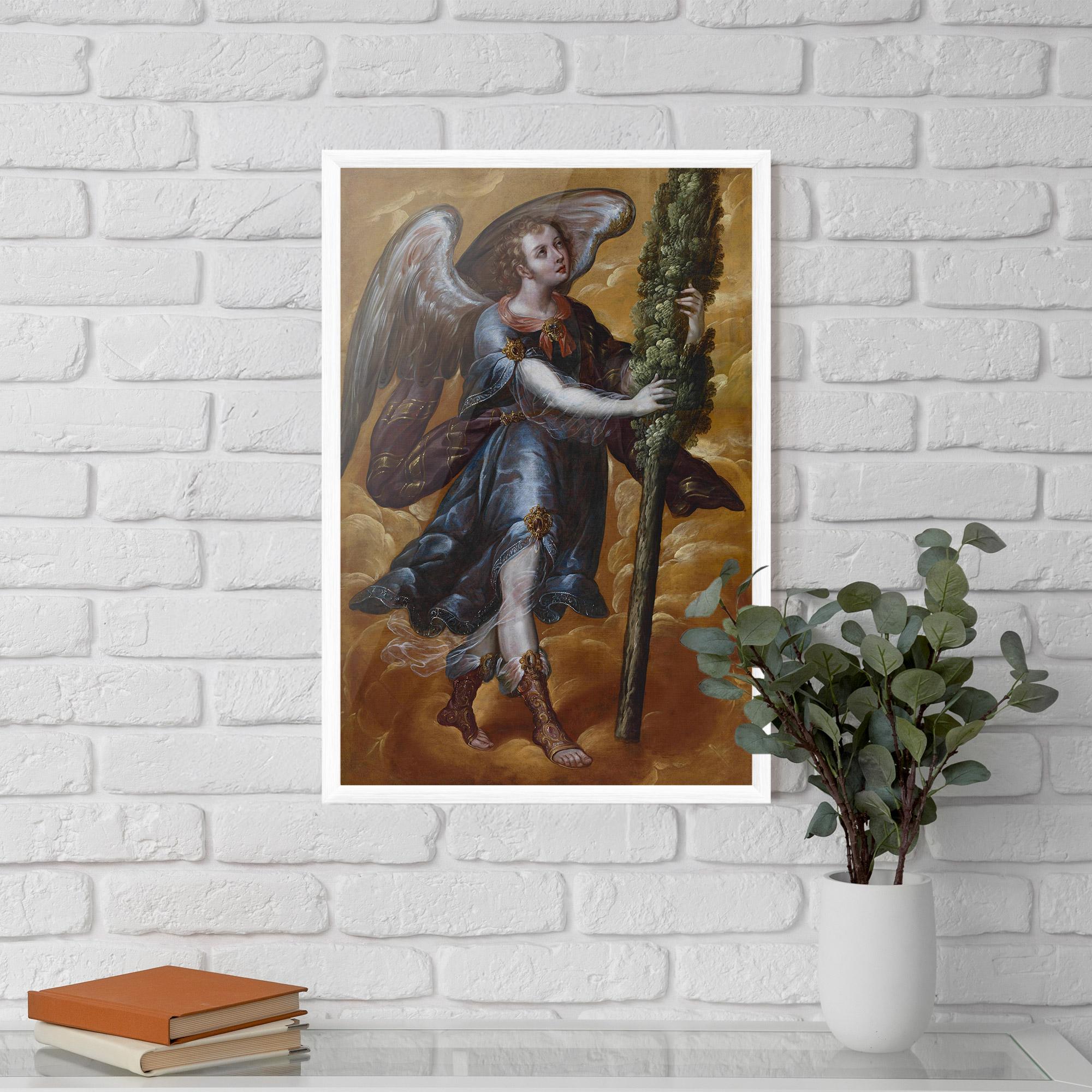 Plakat w Ramie Angel Holding A Tree mockup 5