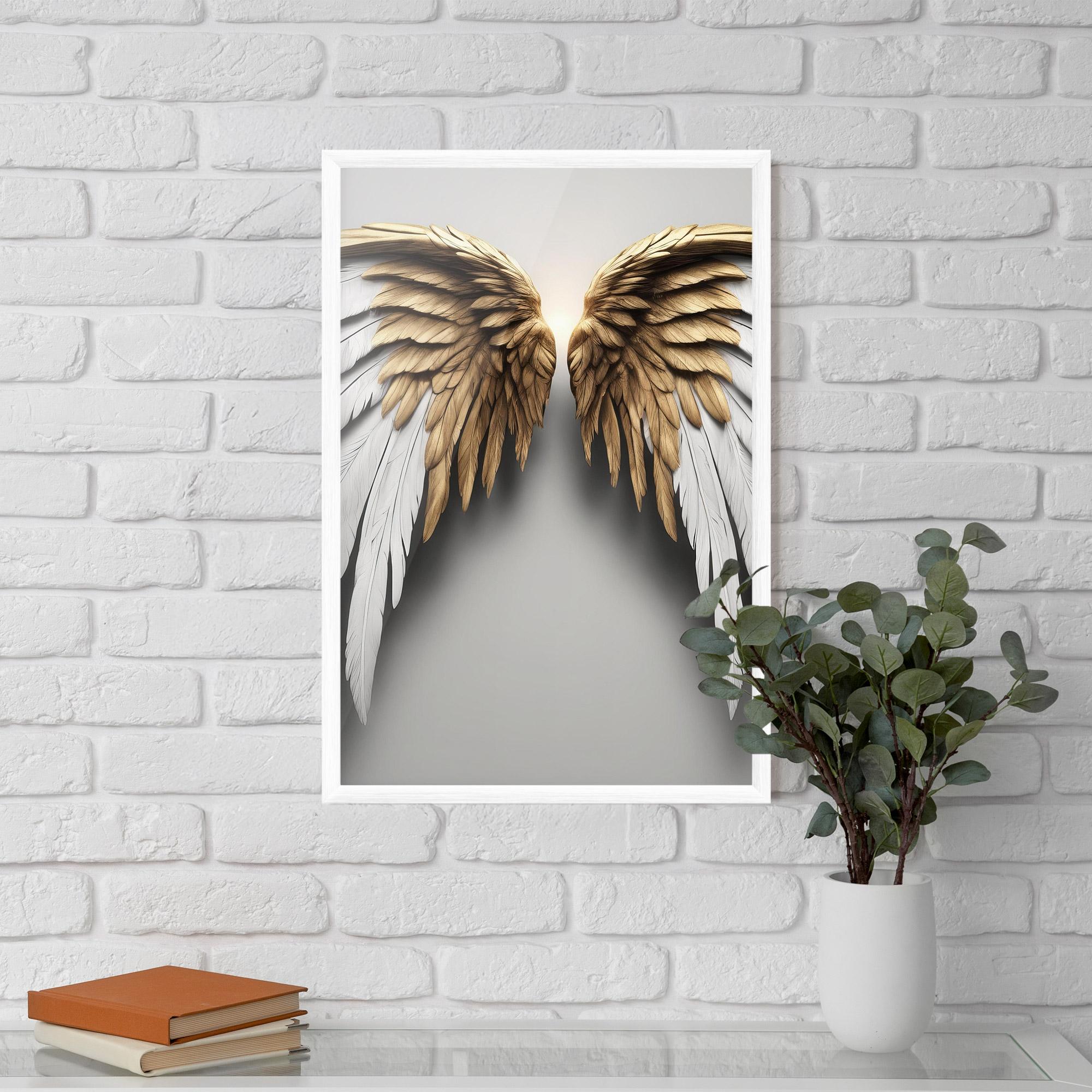 Plakat w Ramie Realistic Angel Wings mockup 5