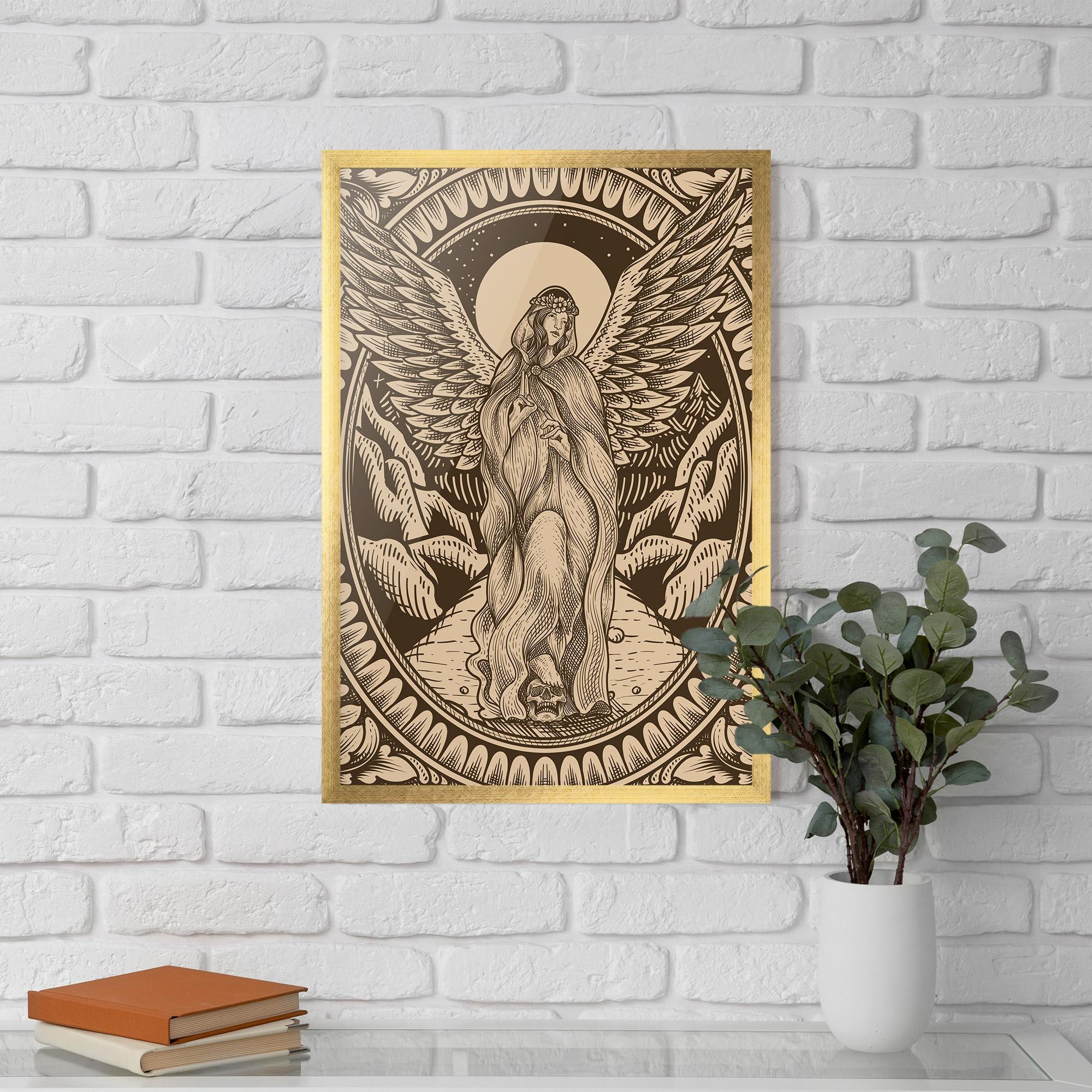 Plakat w Ramie Cream Angel mockup 5