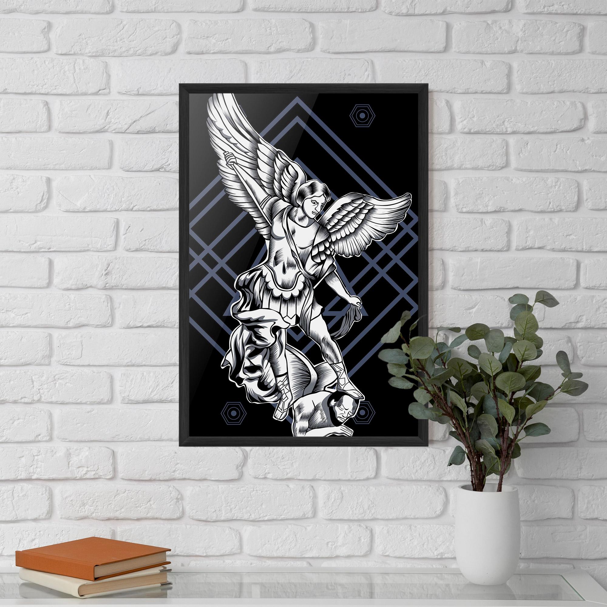 Plakat w Ramie Angel Fights mockup 5