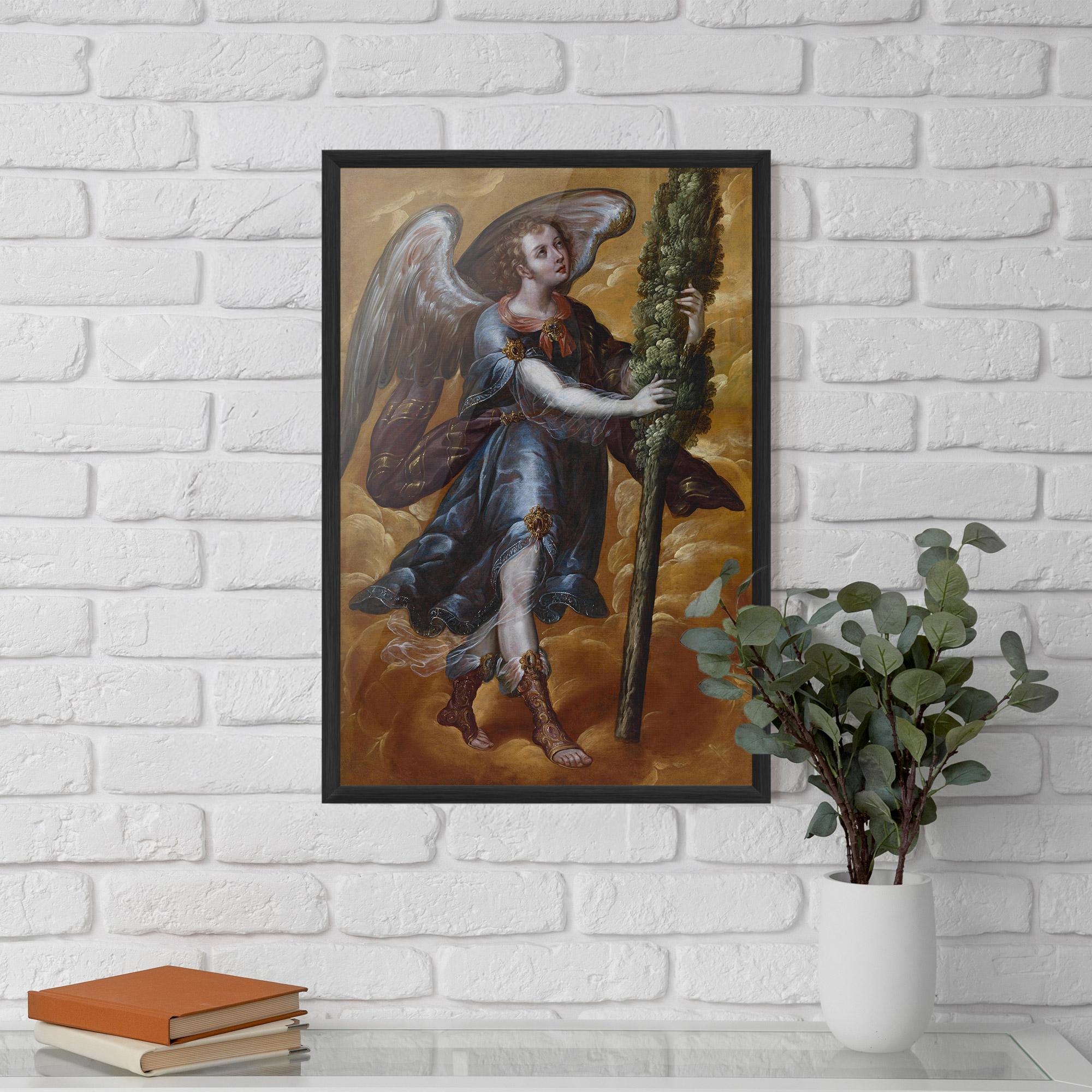Plakat w Ramie Angel Holding A Tree mockup 5
