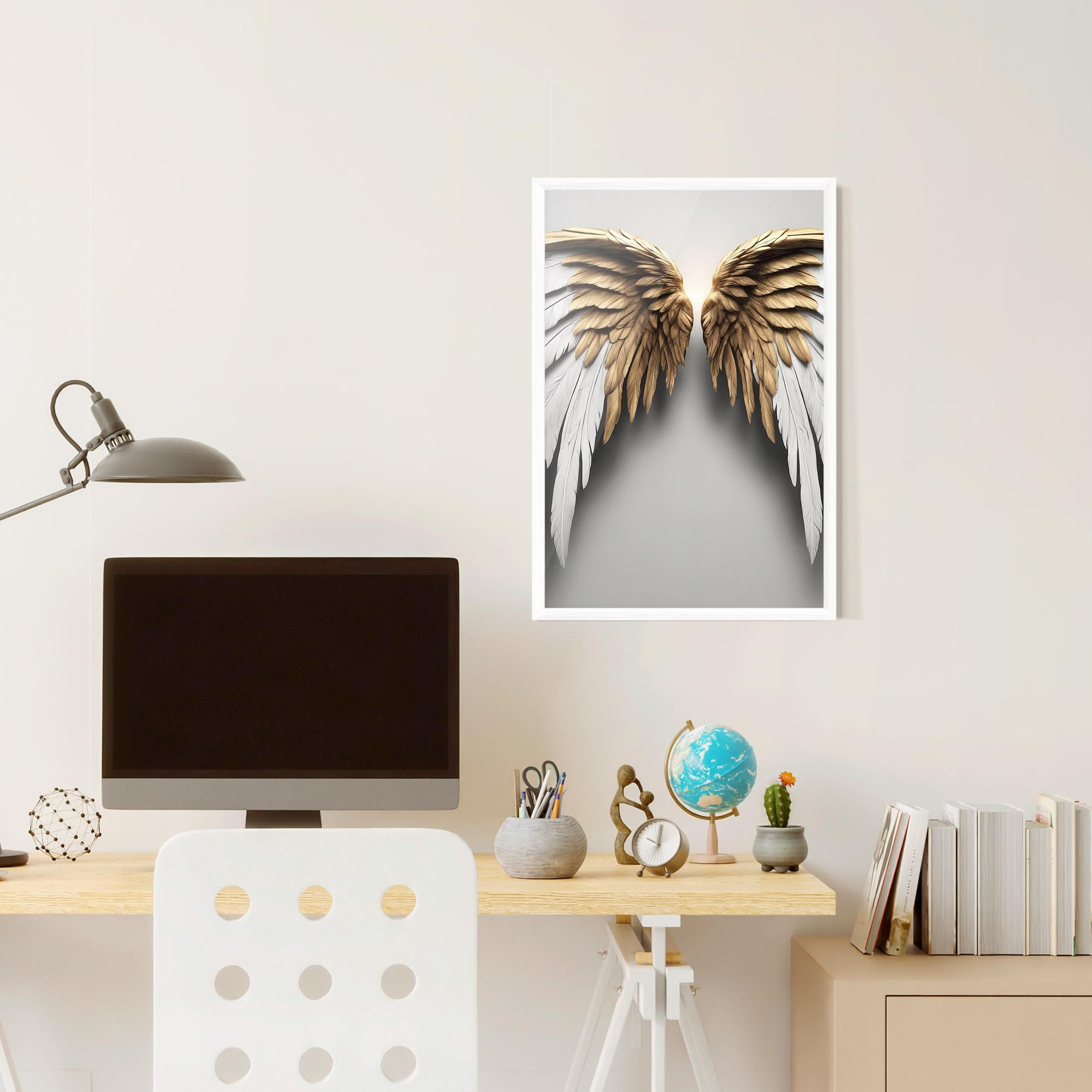 Plakat w Ramie Realistic Angel Wings mockup 6