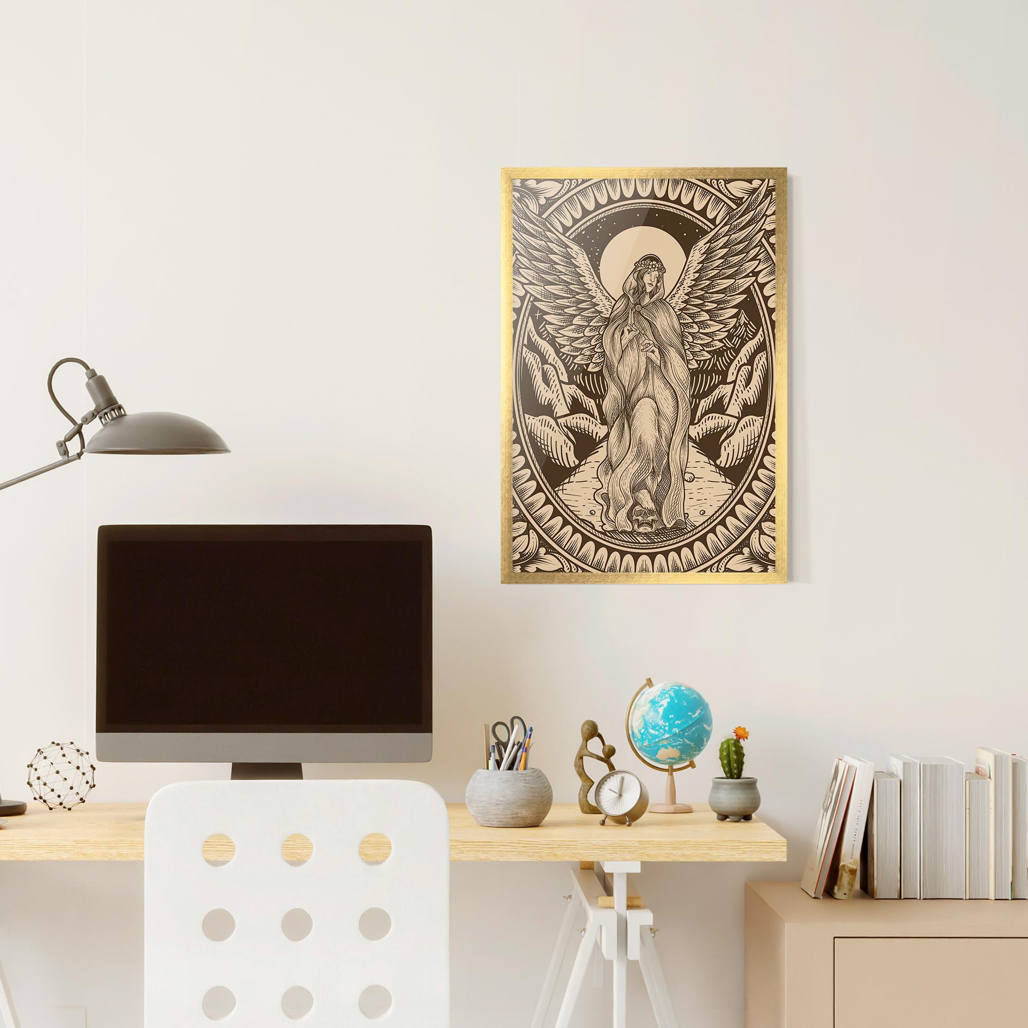 Plakat w Ramie Cream Angel mockup 6